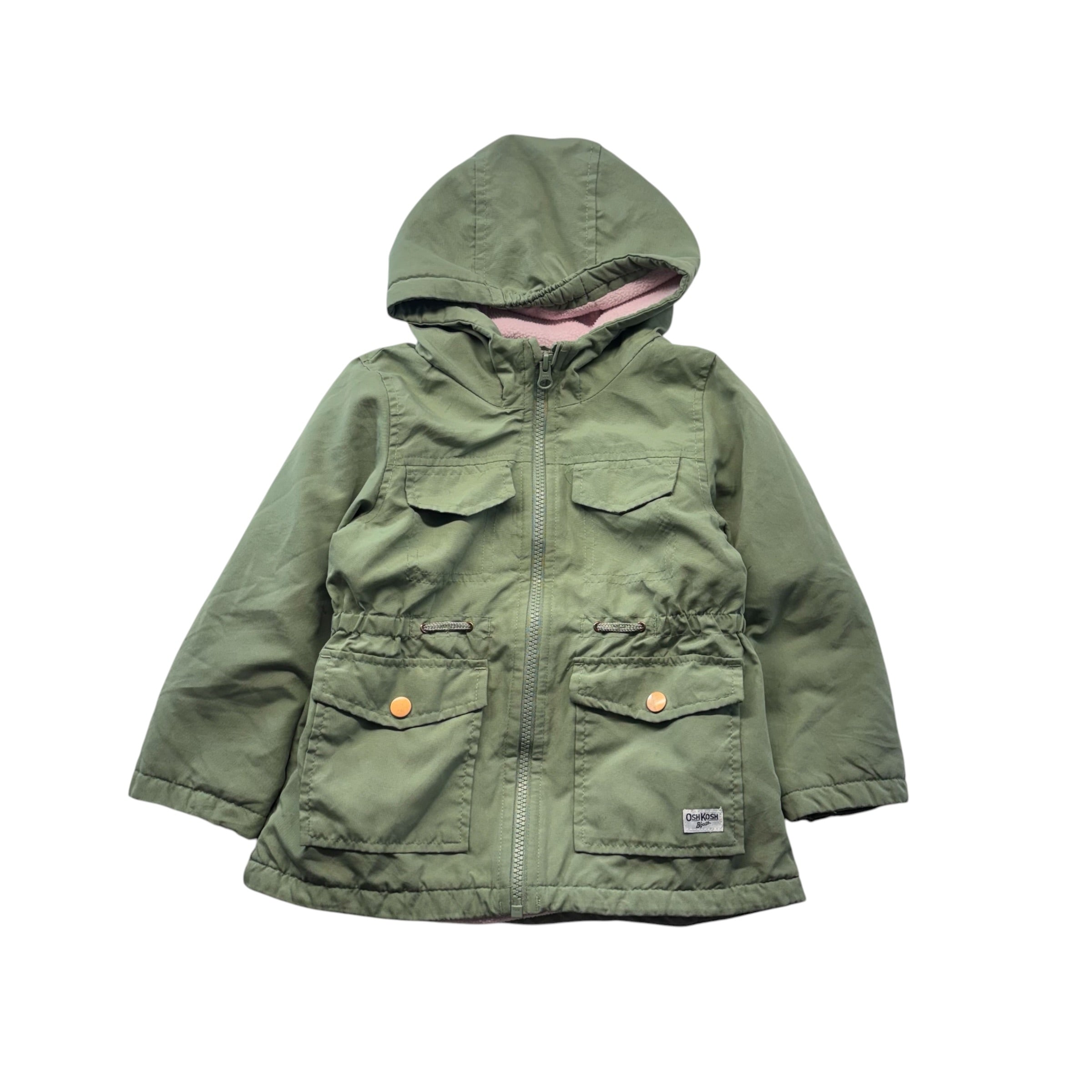 OshKosh Green Fleece Lined Jacket (4T)
