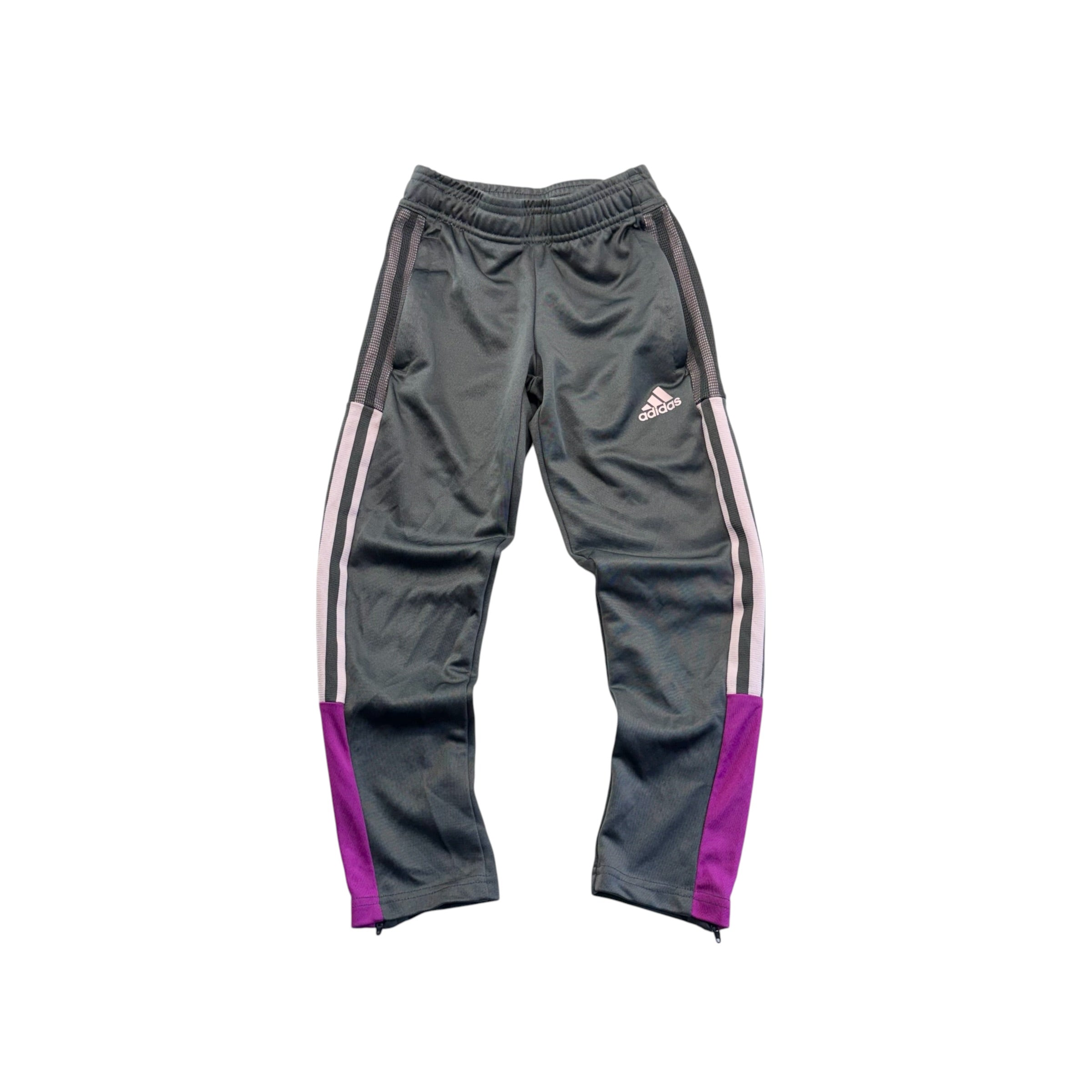 Adidas Pink & Grey Dry Fit Track Pants (7-8)