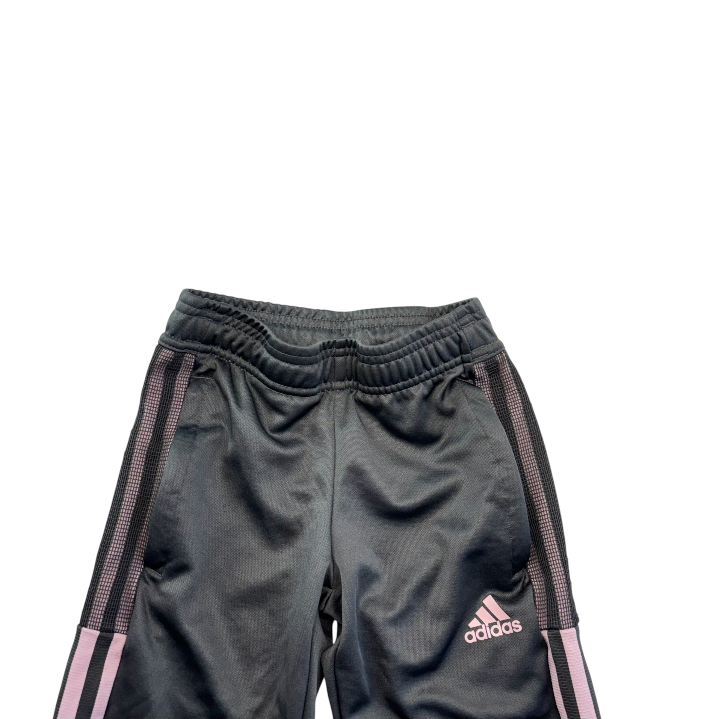 Adidas Pink & Grey Dry Fit Track Pants (7-8)