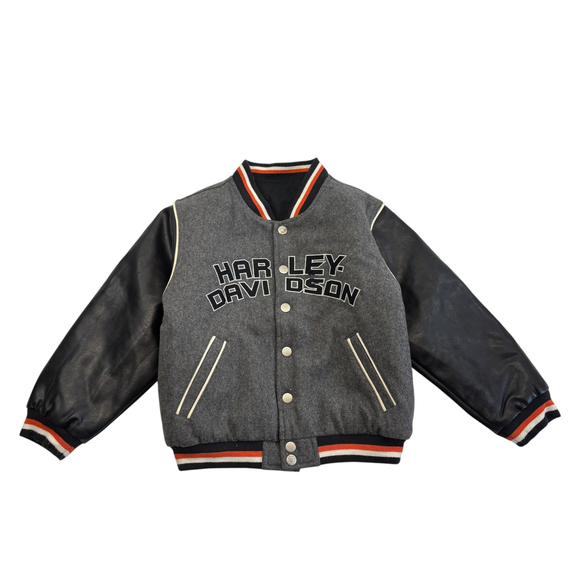 Vintage Harley Davidson Reversible Bomber Jacket (6)