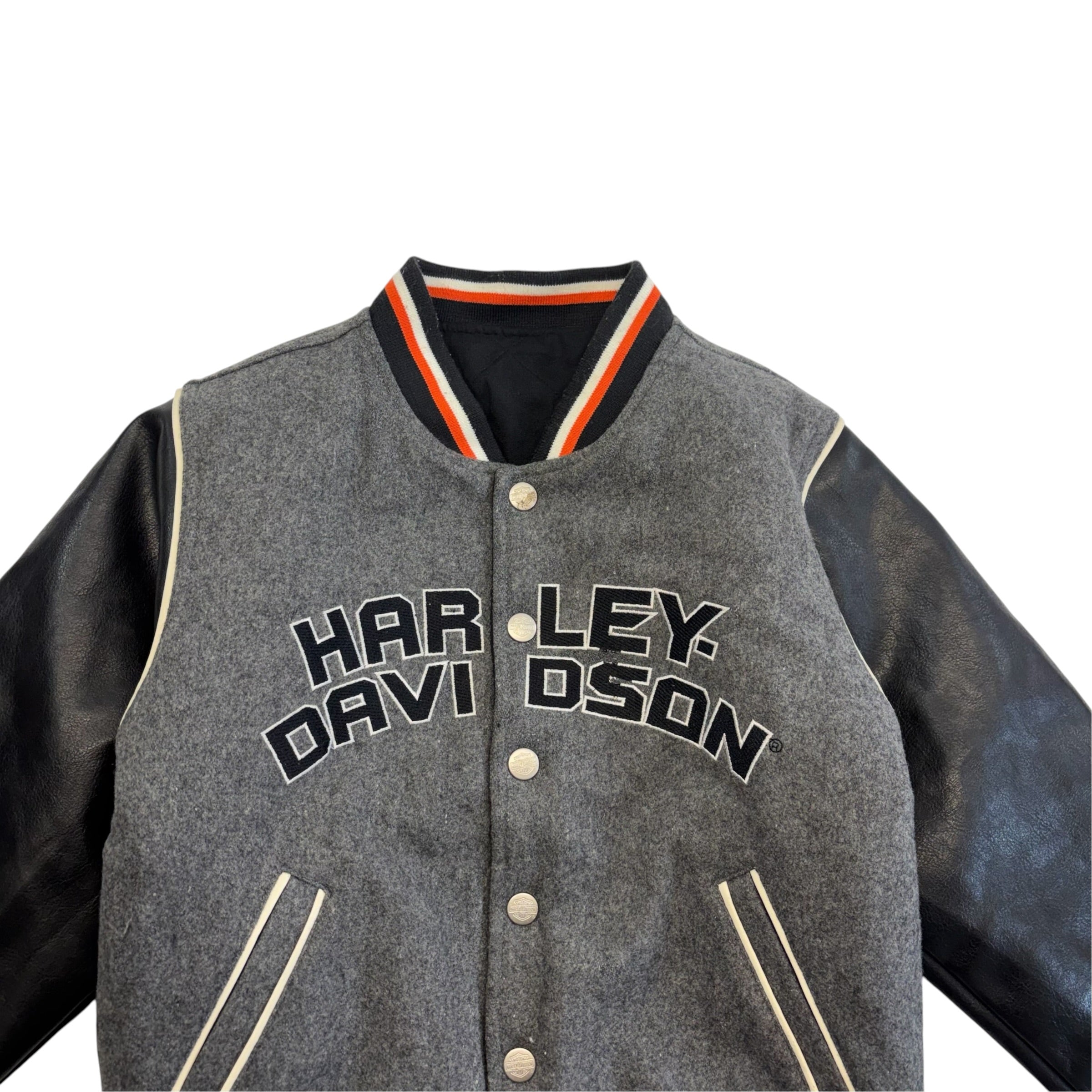 Vintage Harley Davidson Reversible Bomber Jacket (6)