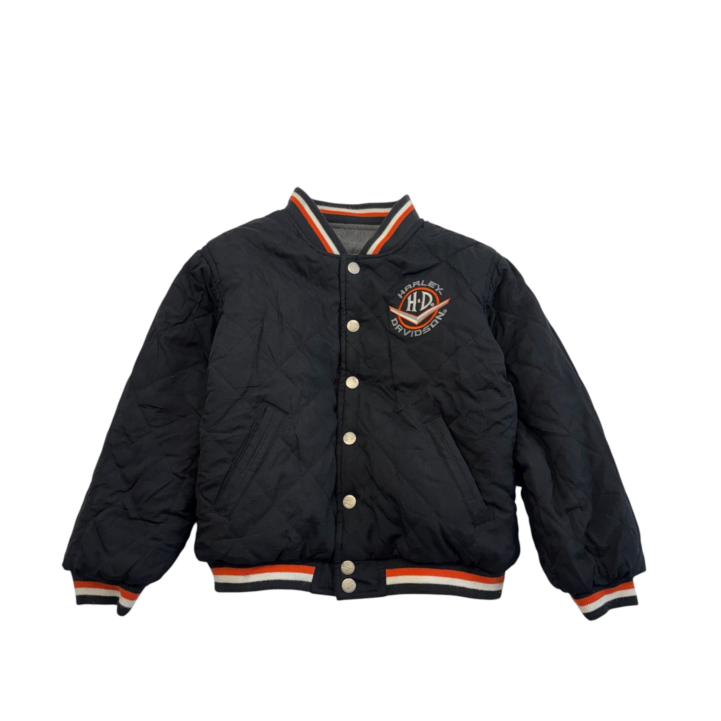 Vintage Harley Davidson Reversible Bomber Jacket (6)