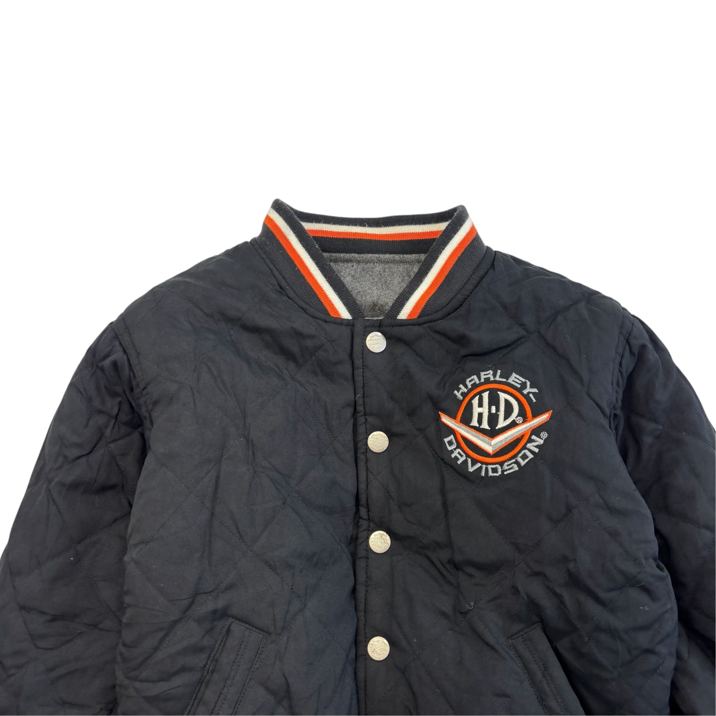Vintage Harley Davidson Reversible Bomber Jacket (6)