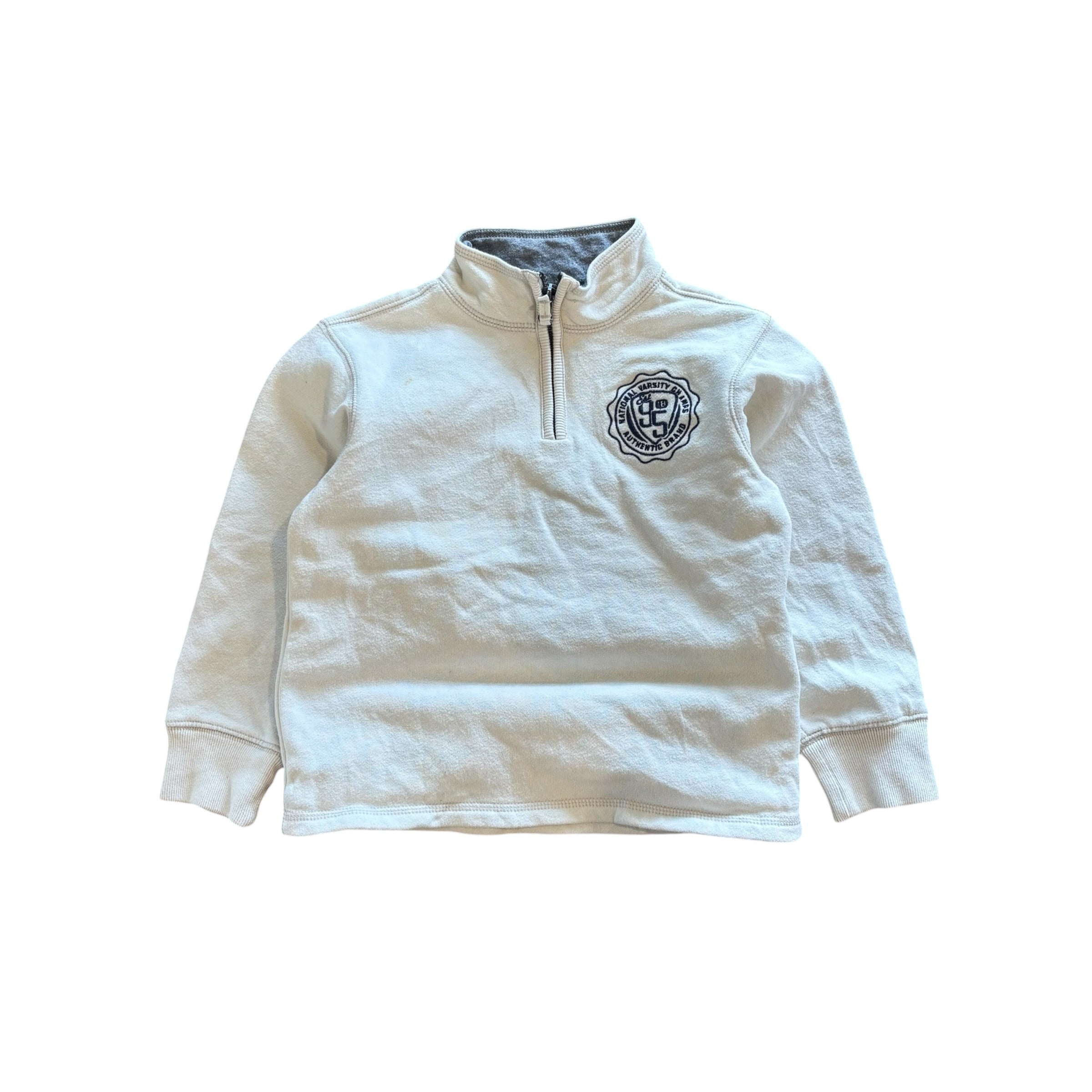 OshKosh Beige Quarter Zip Sweatshirt (5-6)