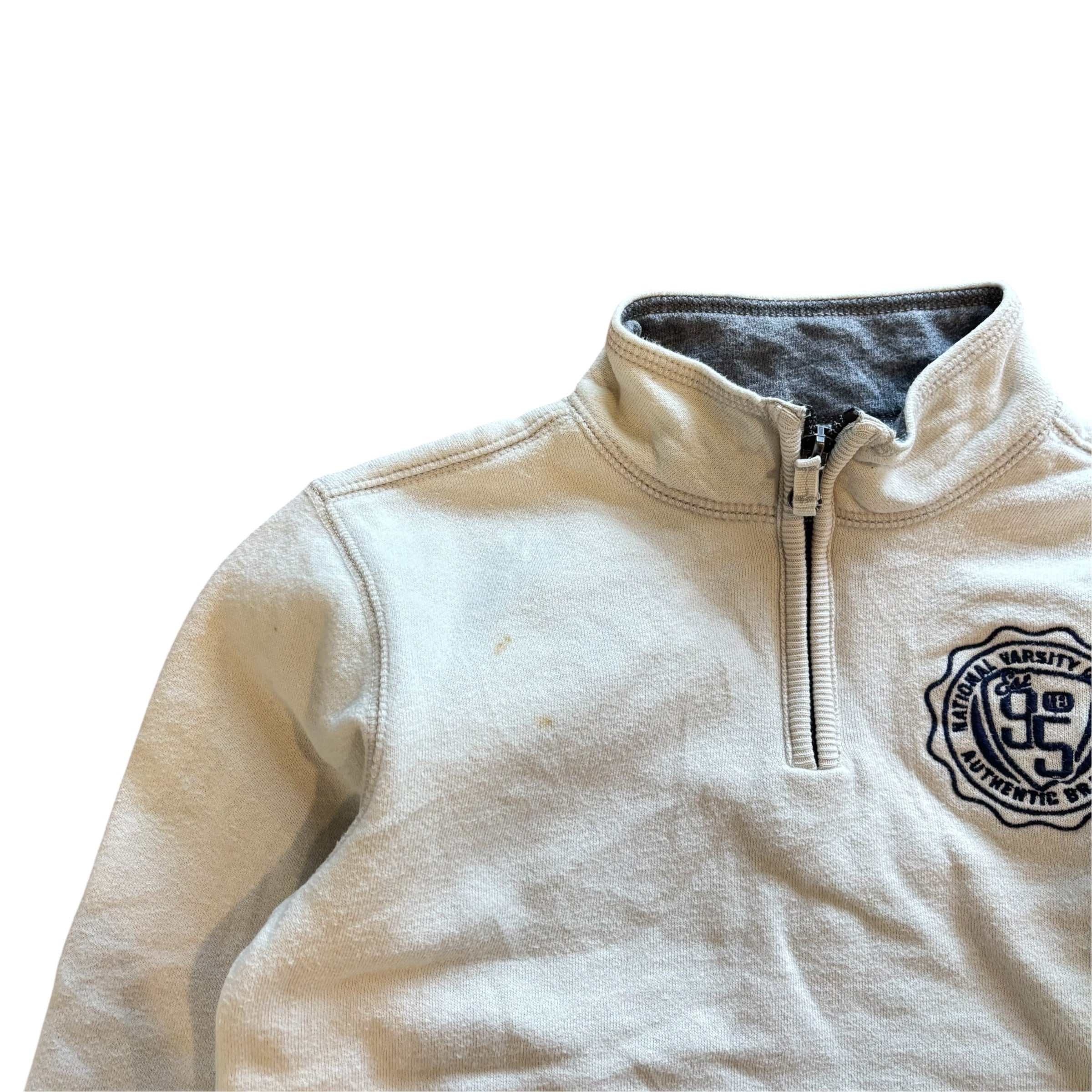 OshKosh Beige Quarter Zip Sweatshirt (5-6)