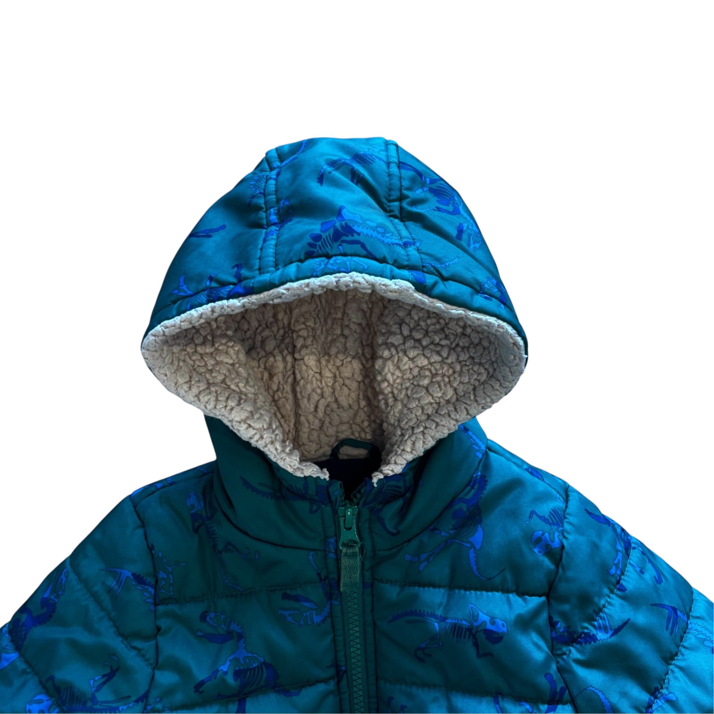 OshKosh Dino Puffer Sherpa Jacket (24m)