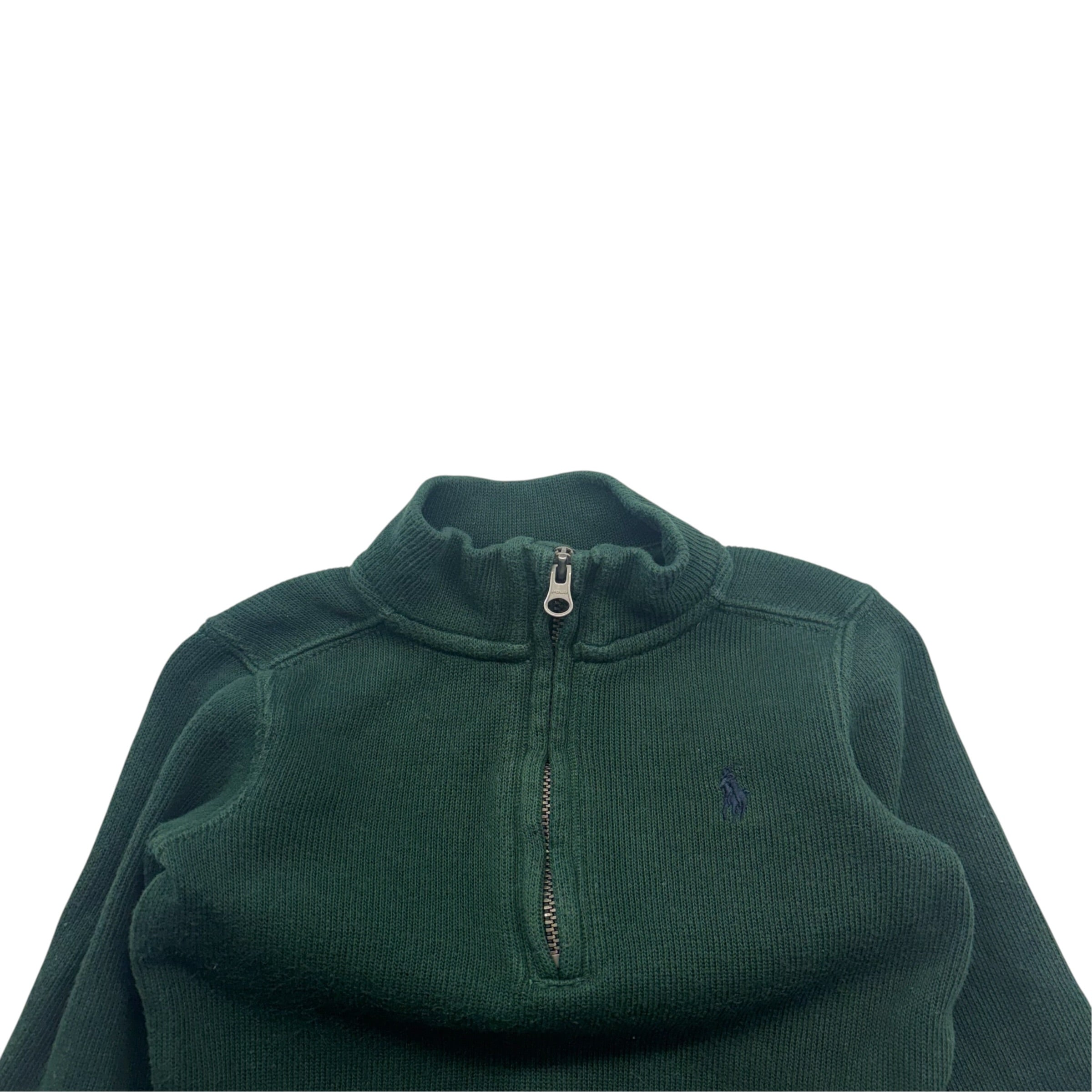 Ralph Lauren Green Quarter Zip Sweatshirt (9m)