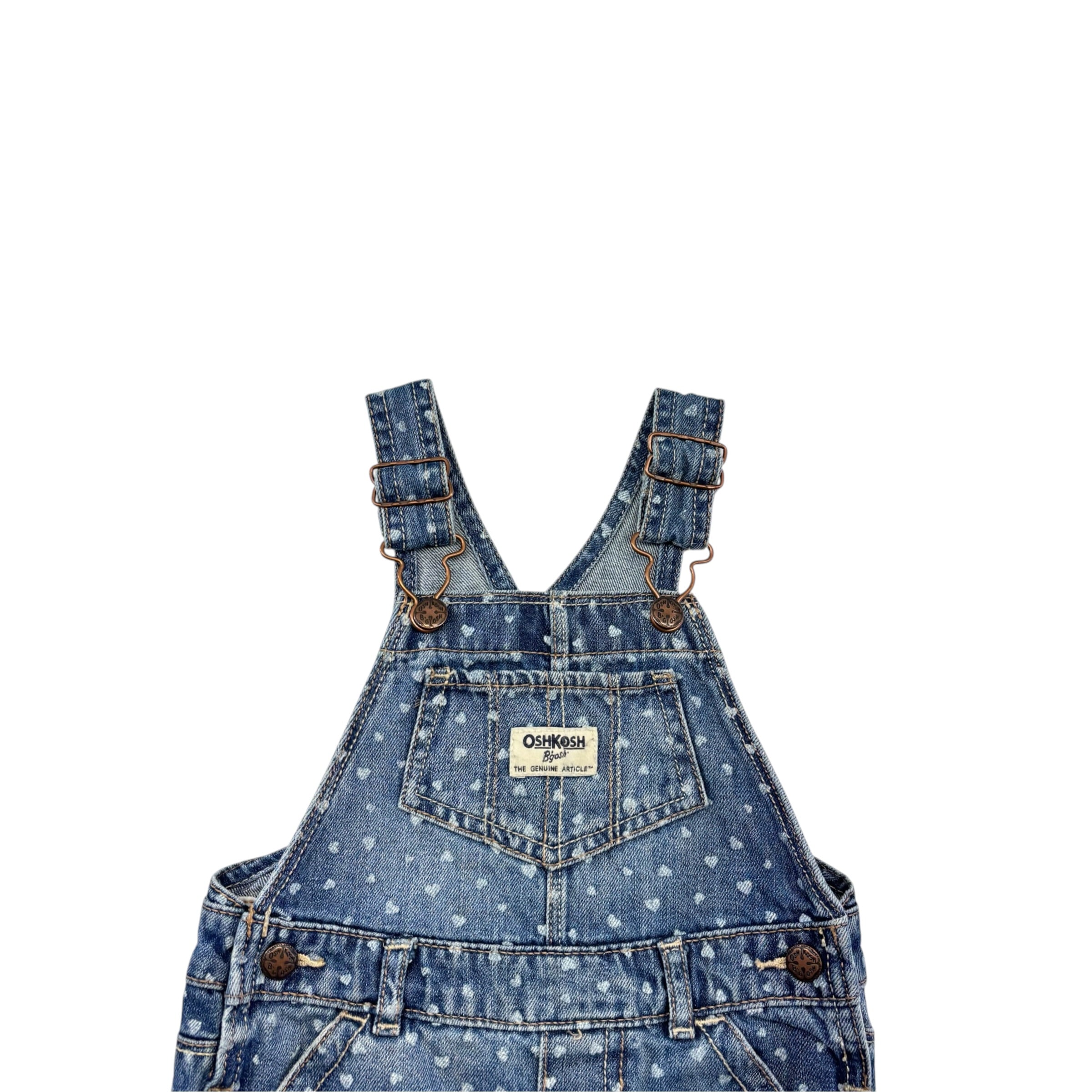 OshKosh Denim Heart Overalls (24m)