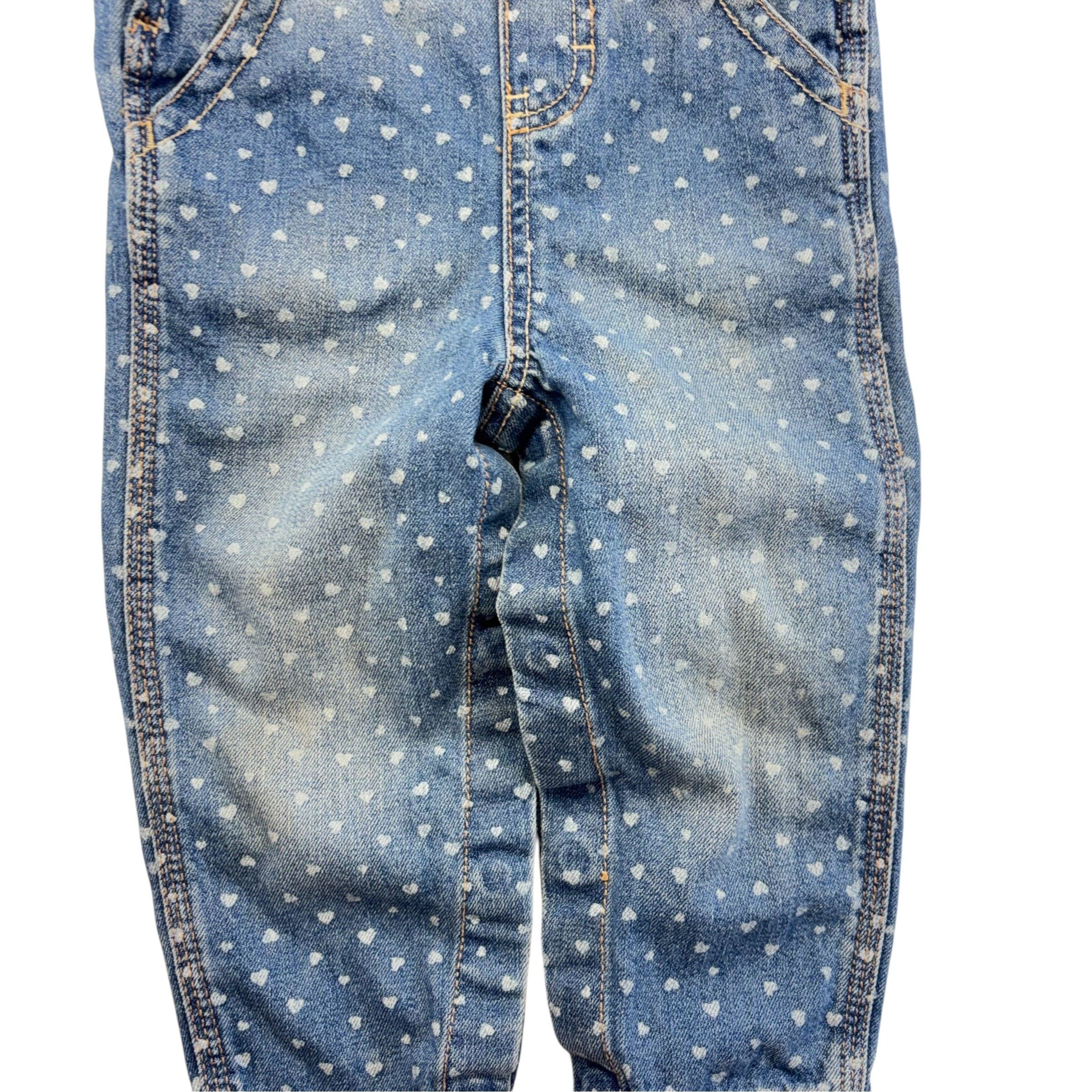OshKosh Denim Heart Overalls (24m)