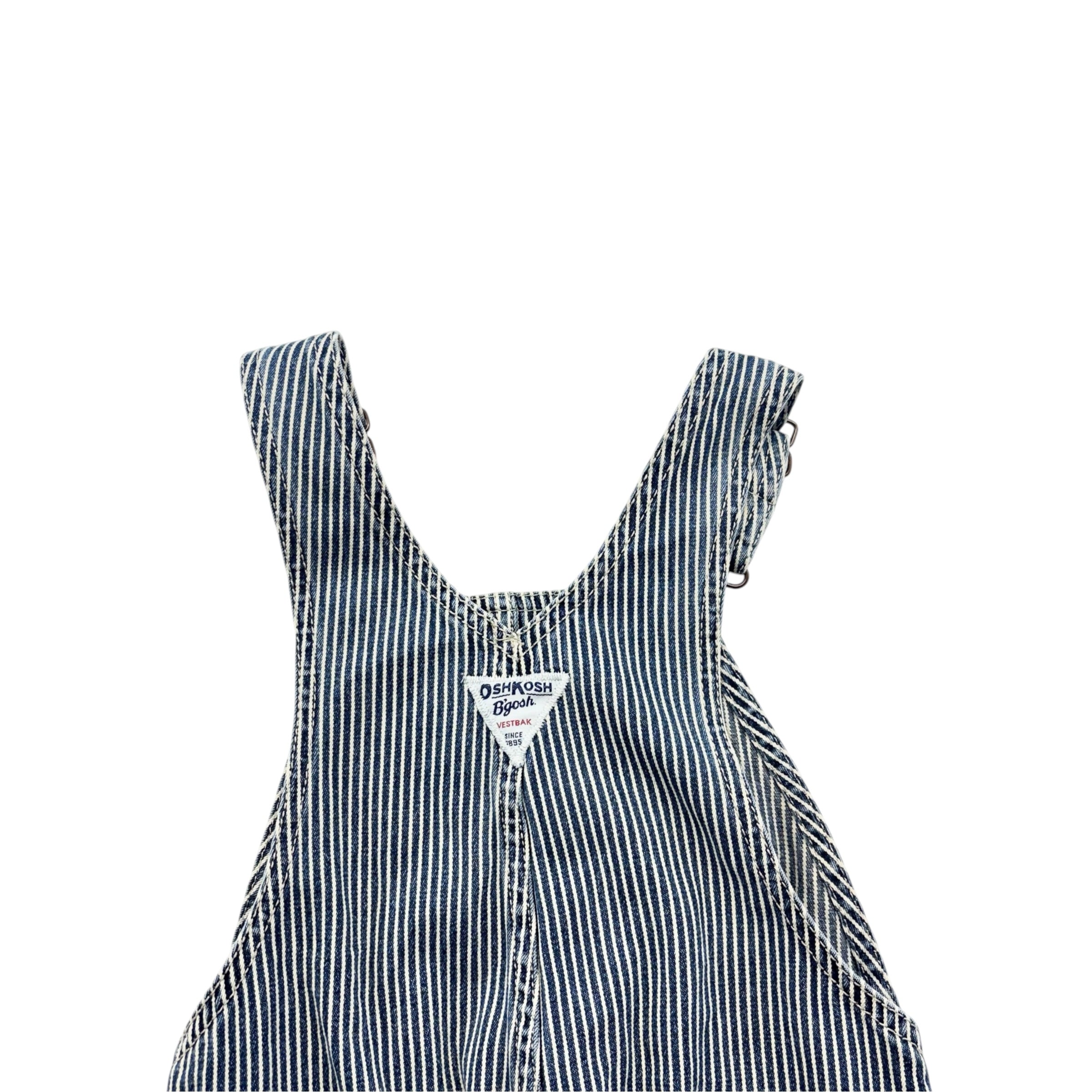 OshKosh Denim Pinstripe Overalls (6m)