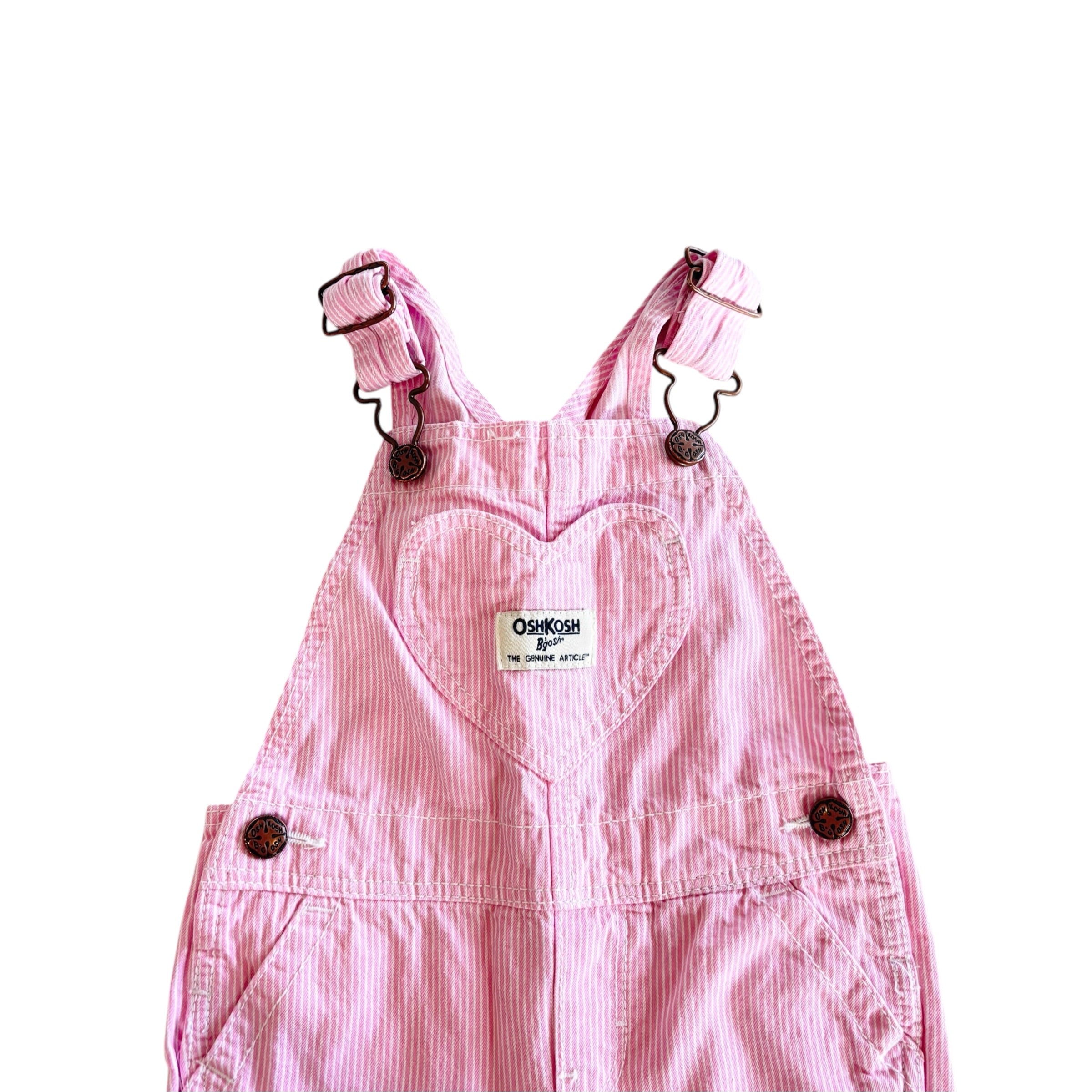 OshKosh Pink Pinstripe Overalls (18m)