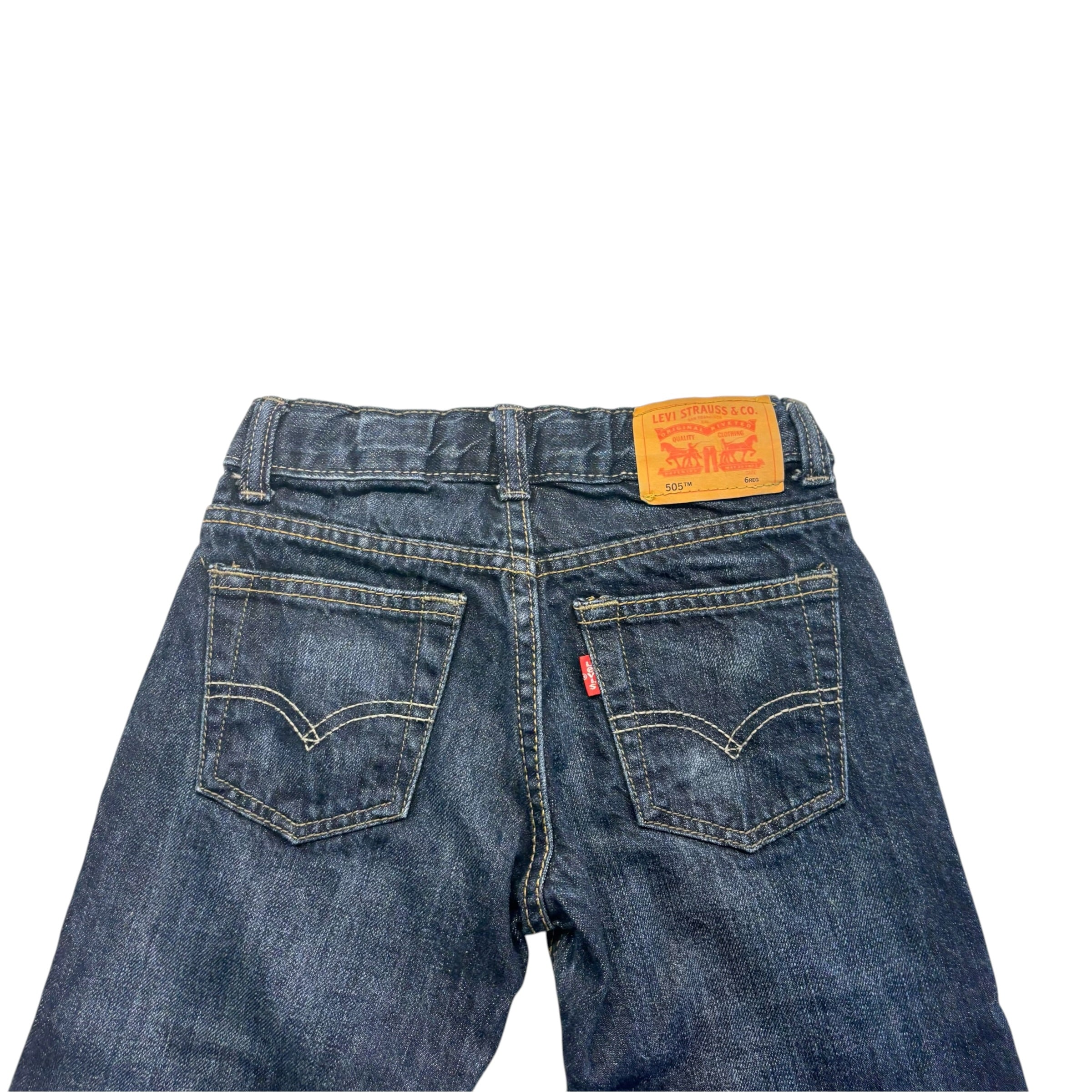 Levis Dark Wash Straight Leg Jeans (6)