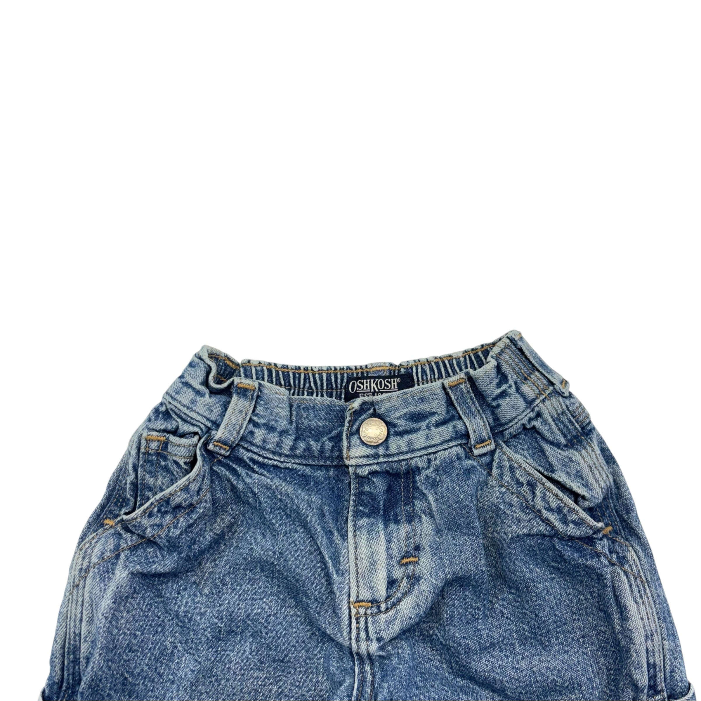 Vintage OshKosh Denim Cargo Jeans (2T)