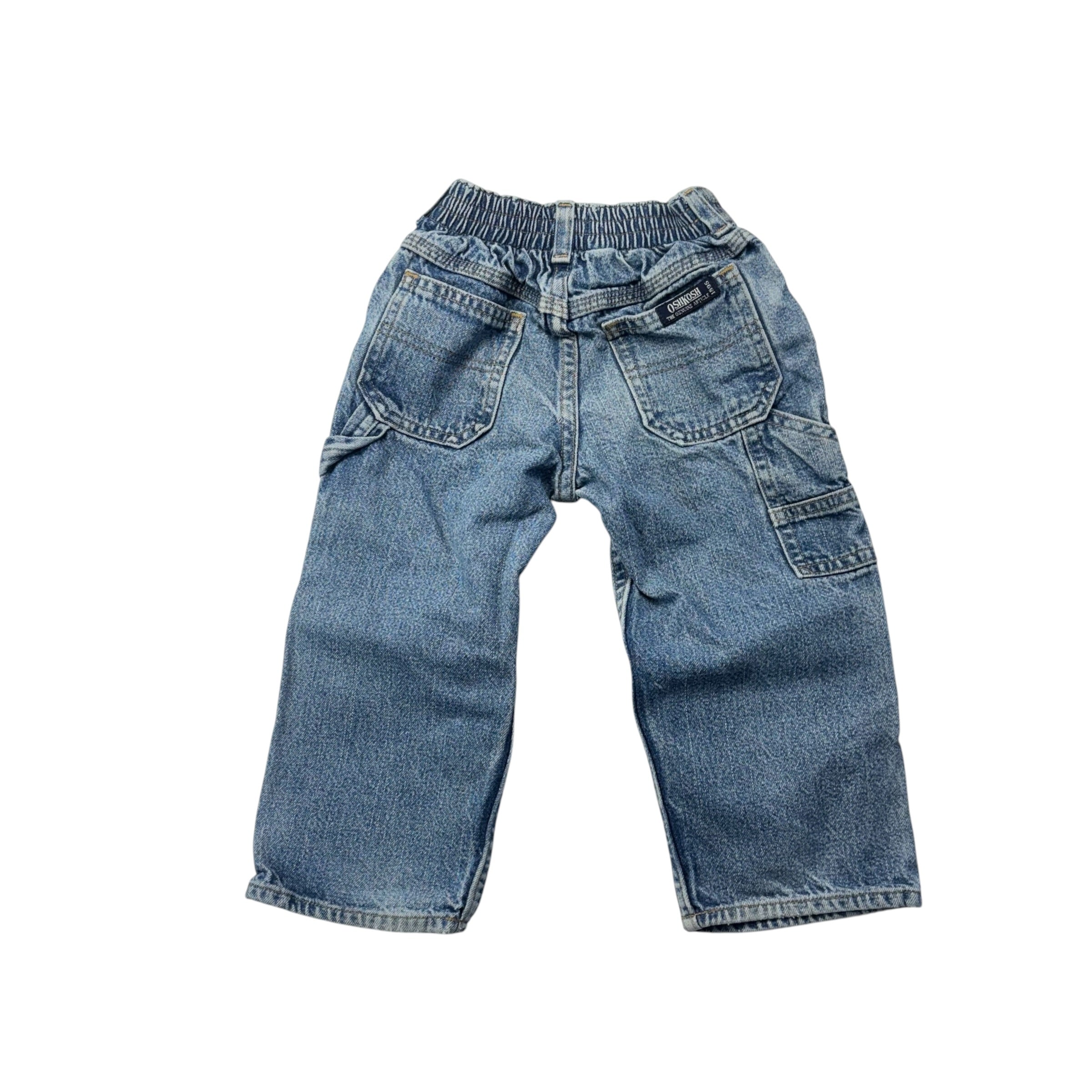 Vintage OshKosh Denim Cargo Jeans (2T)