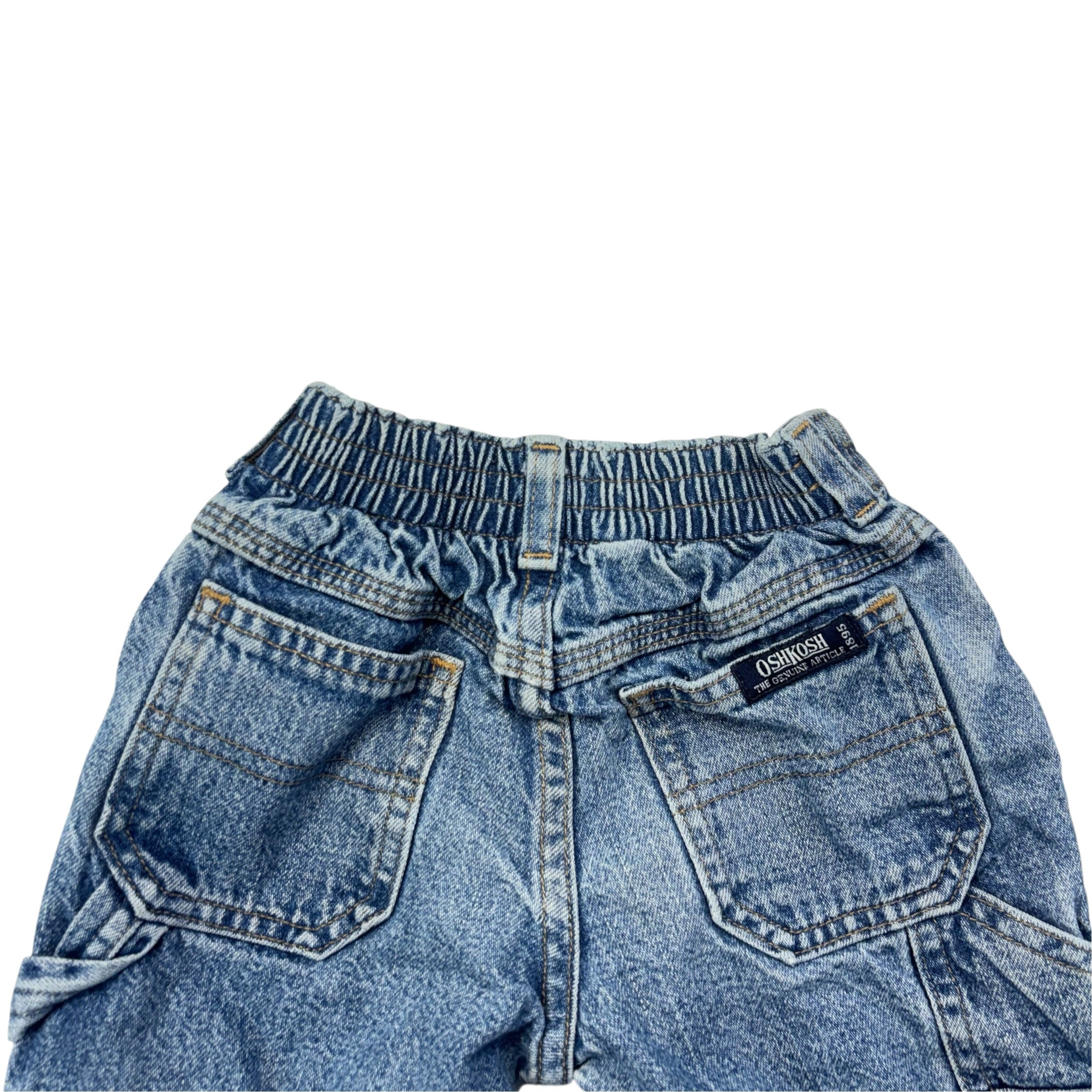 Vintage OshKosh Denim Cargo Jeans (2T)