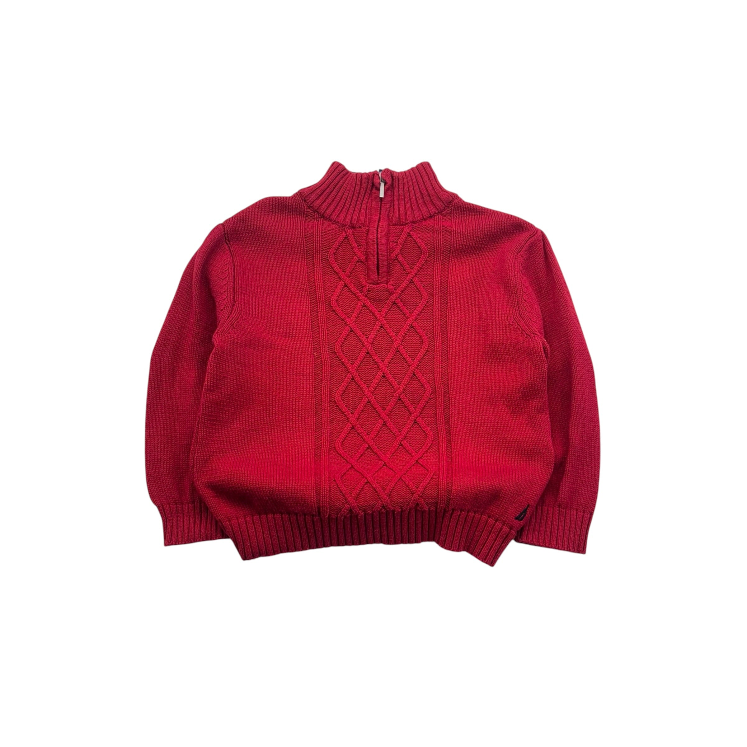 Nautica Red Quarter Zip Knit (3T)