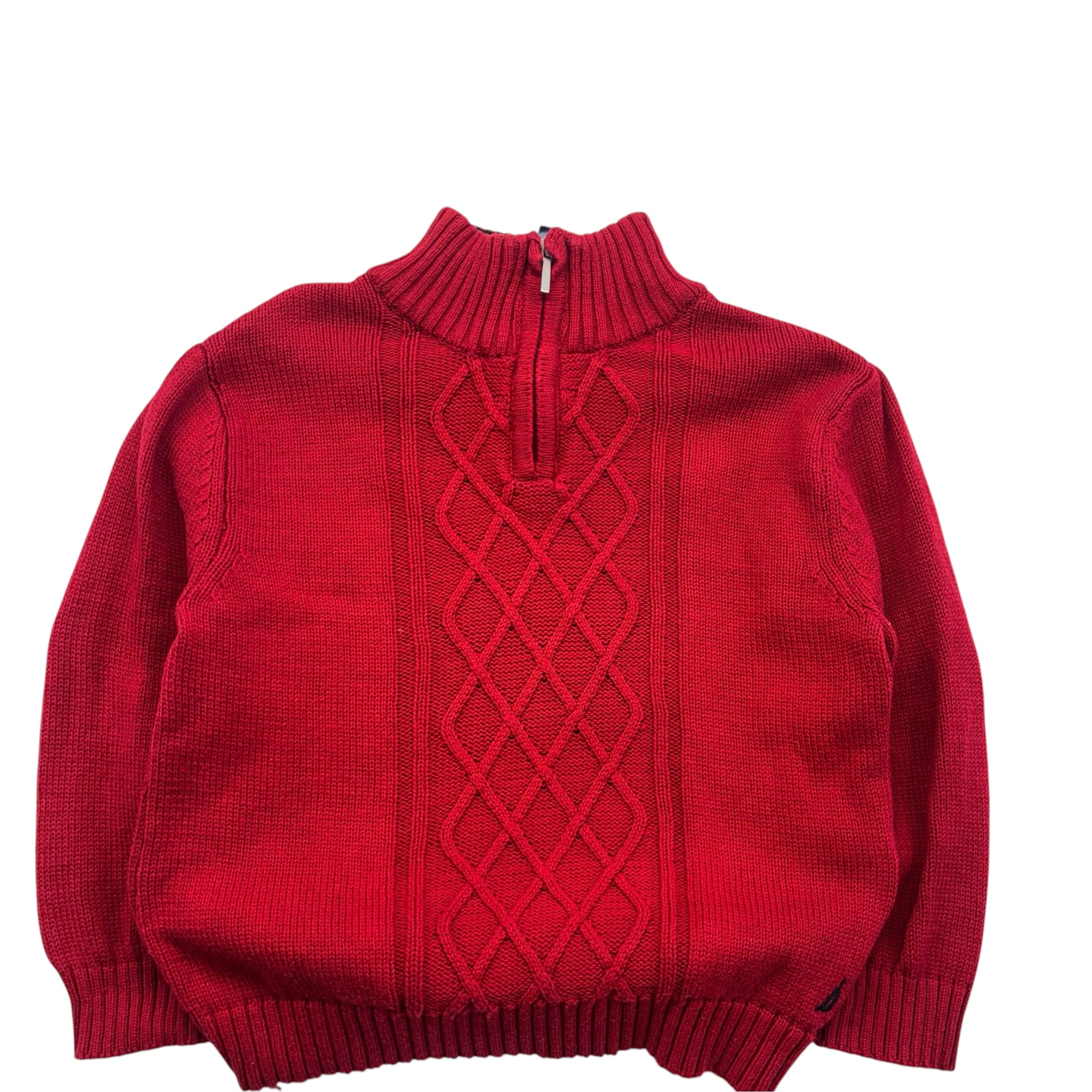Nautica Red Quarter Zip Knit (3T)