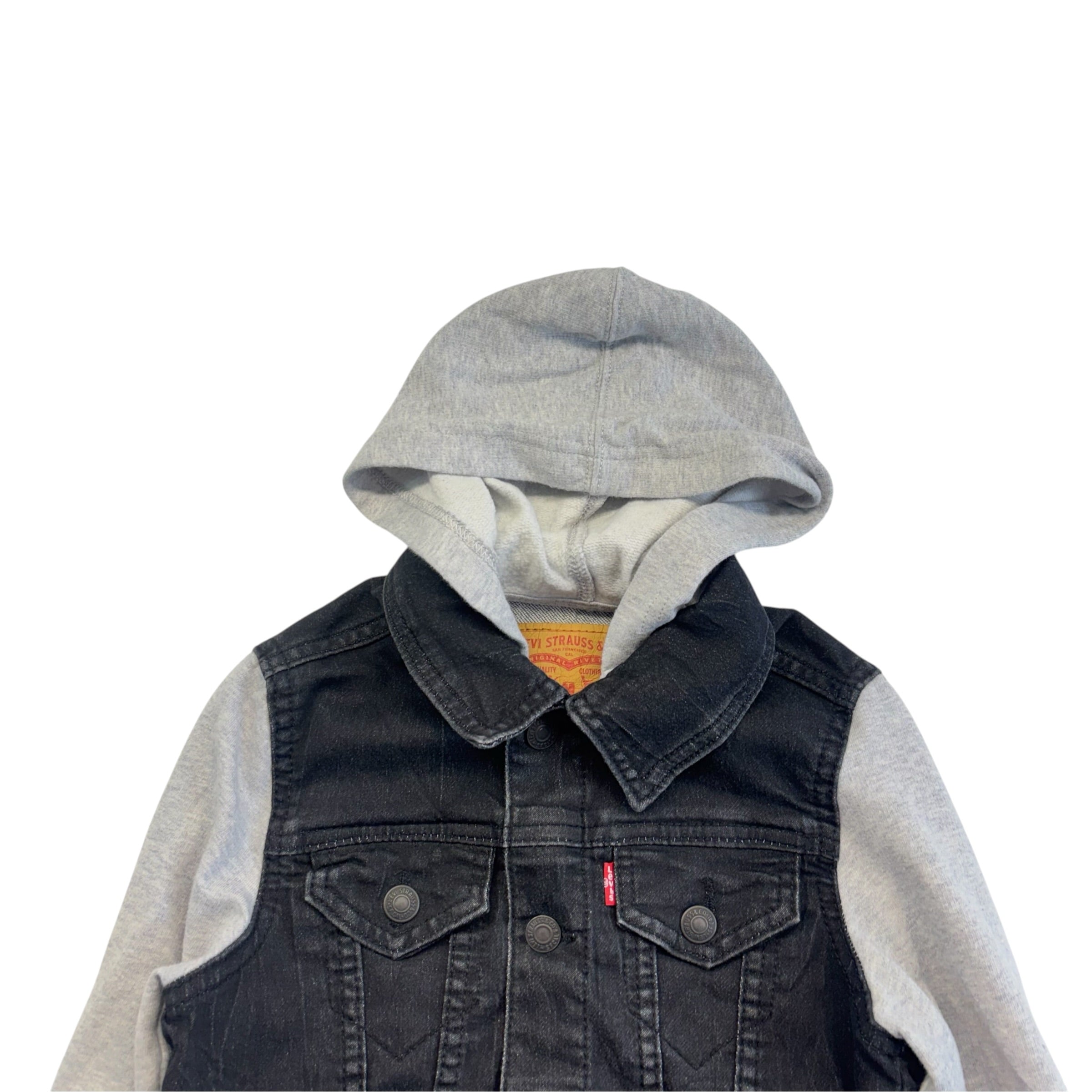 Levis Black Denim Hooded Jacket (8)