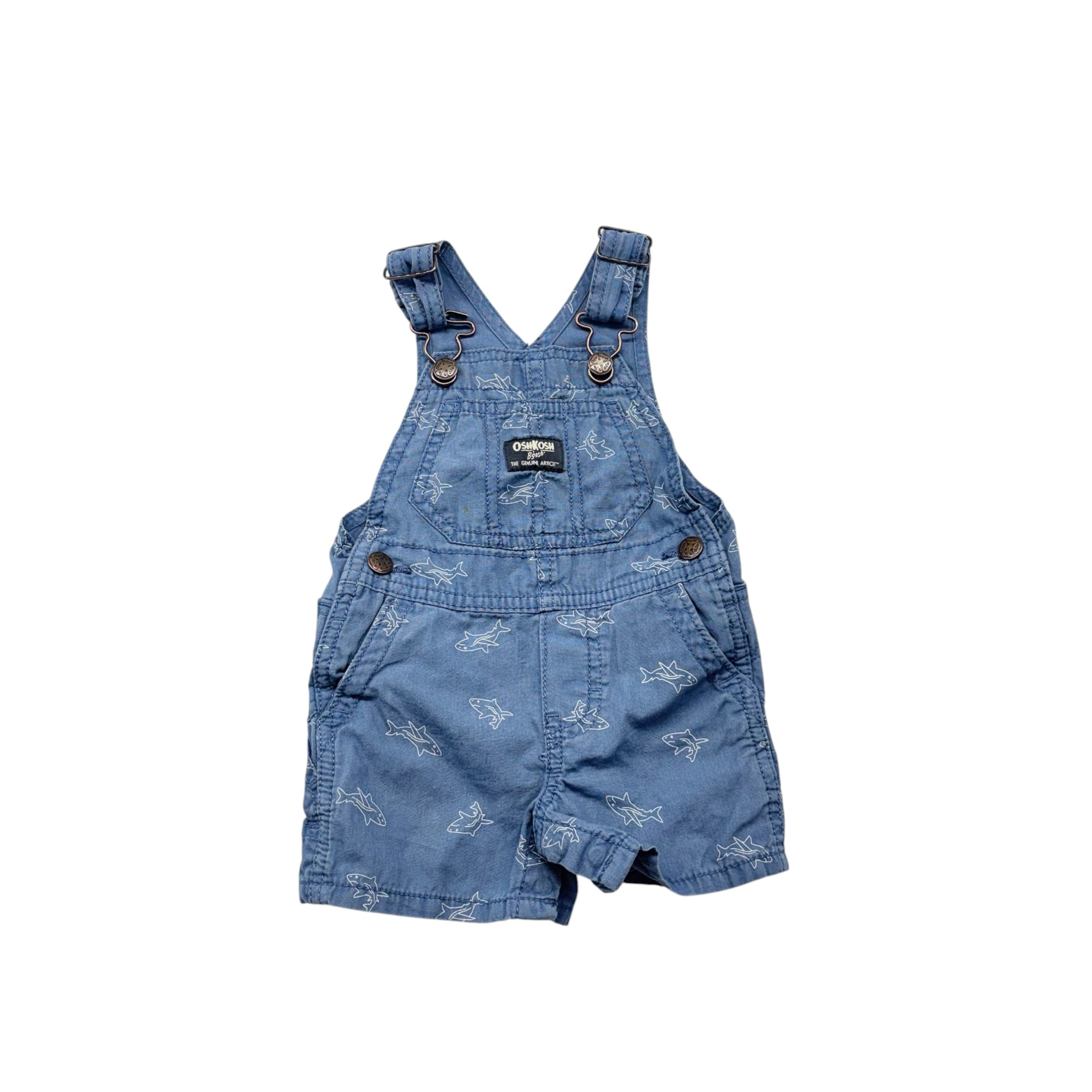 OshKosh Shark Overalls (9m)