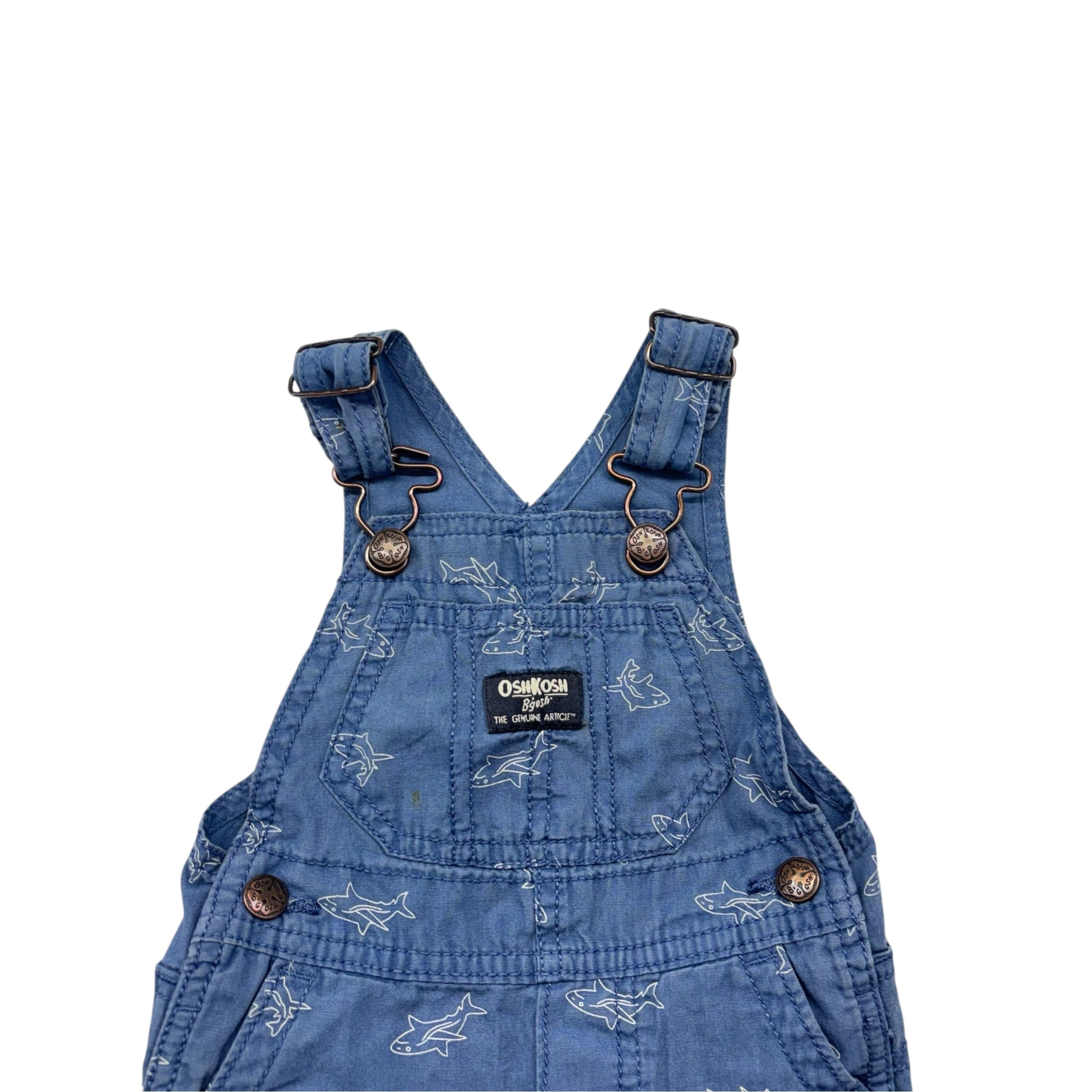 OshKosh Shark Overalls (9m)