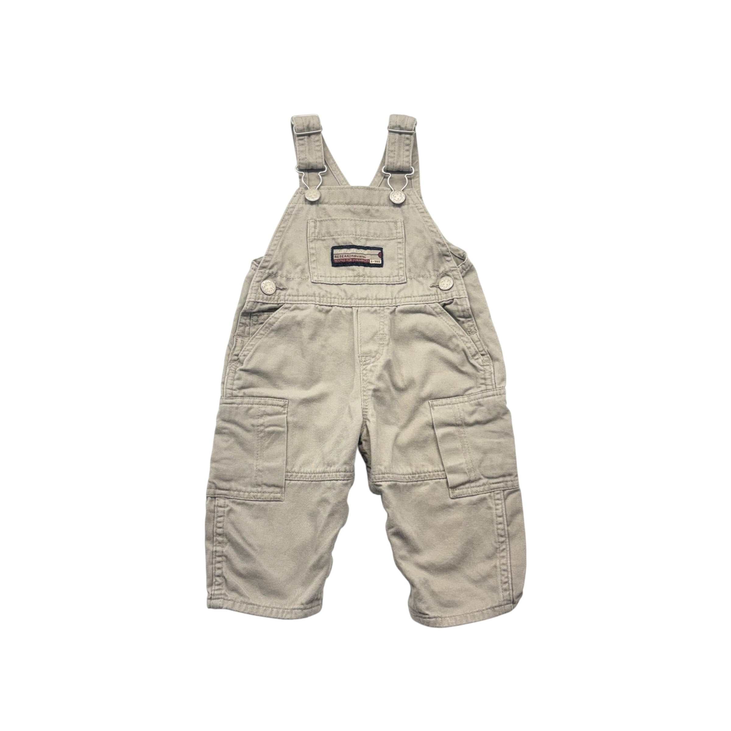 Vintage OshKosh Beige Overalls (12m)