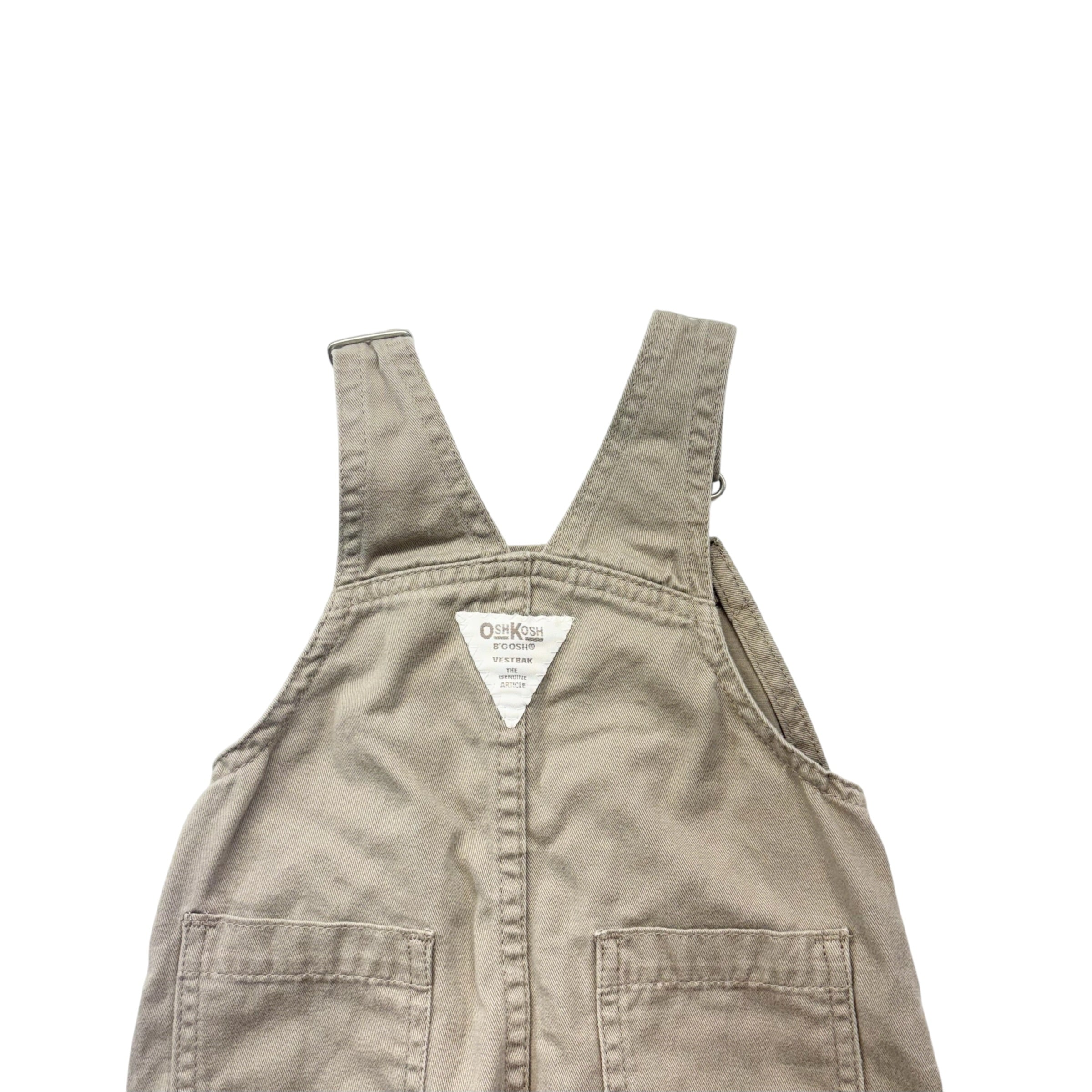 Vintage OshKosh Beige Overalls (12m)
