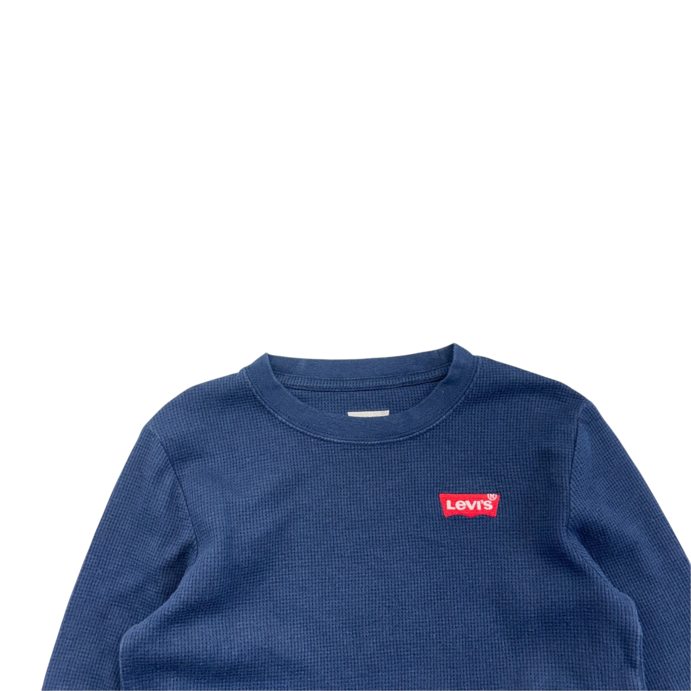Levis Navy Waffle Long-Sleeve (7-8)