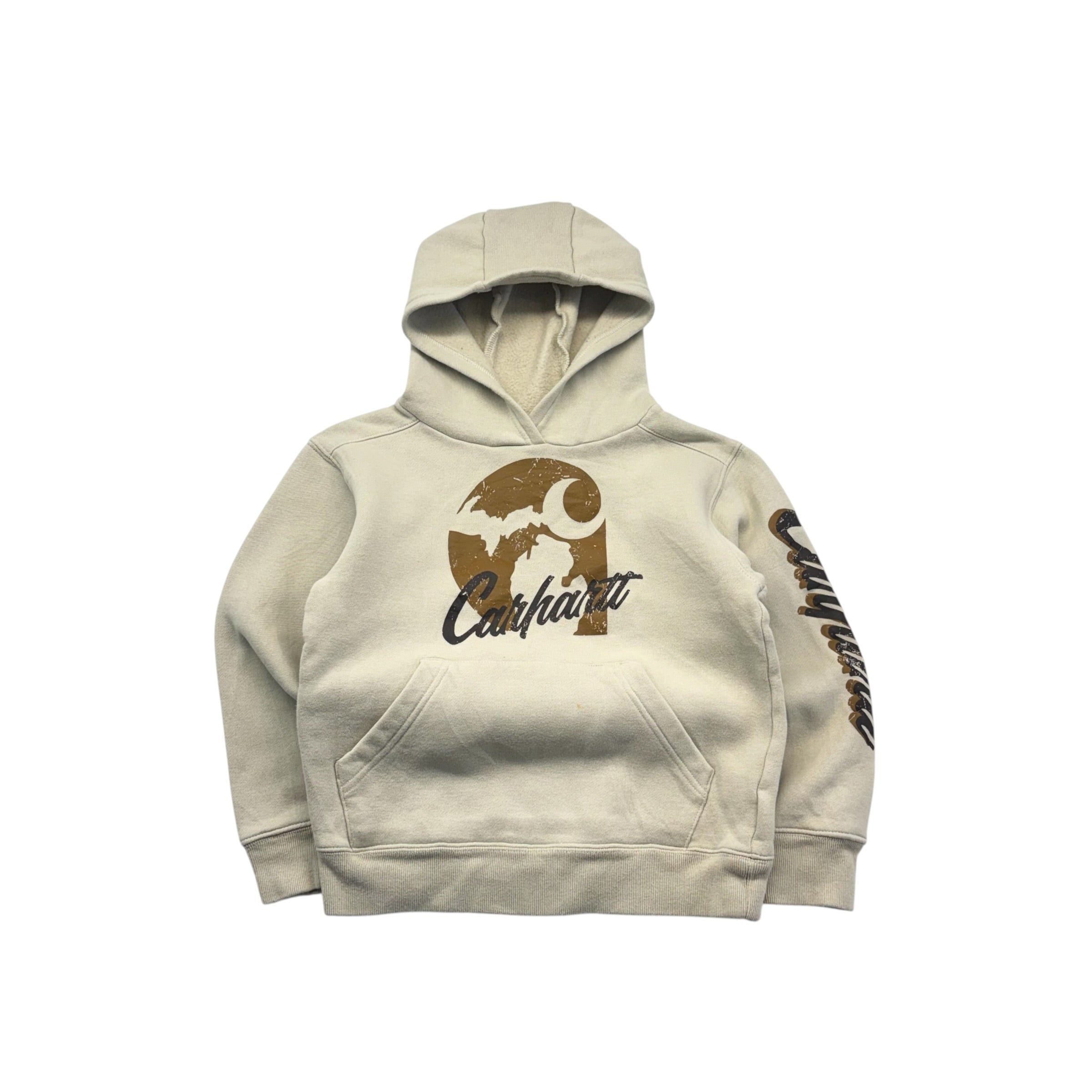 Carhartt Beige Logo Hoodie (8)