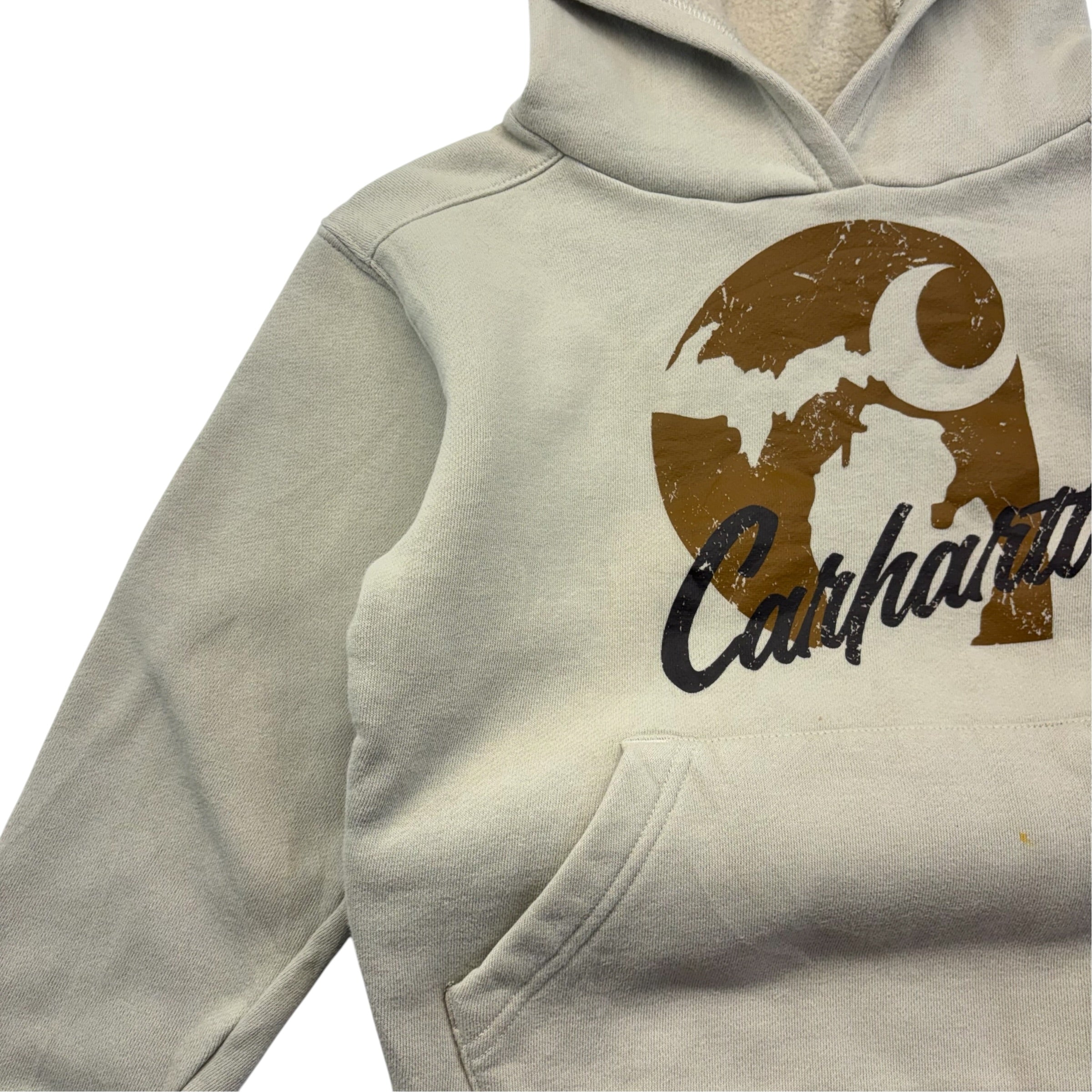 Carhartt Beige Logo Hoodie (8)