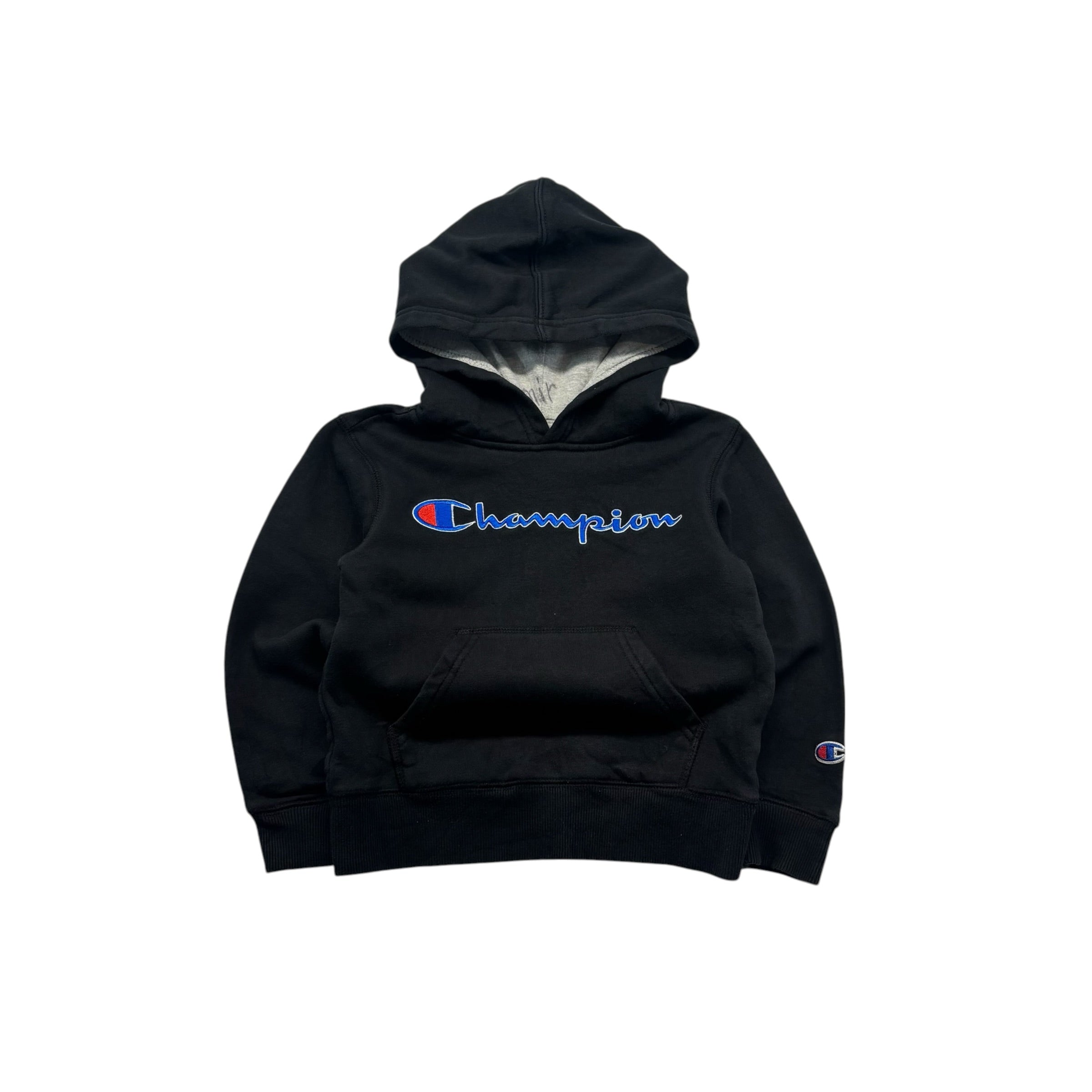 Champion Black Logo Hoodie (4)