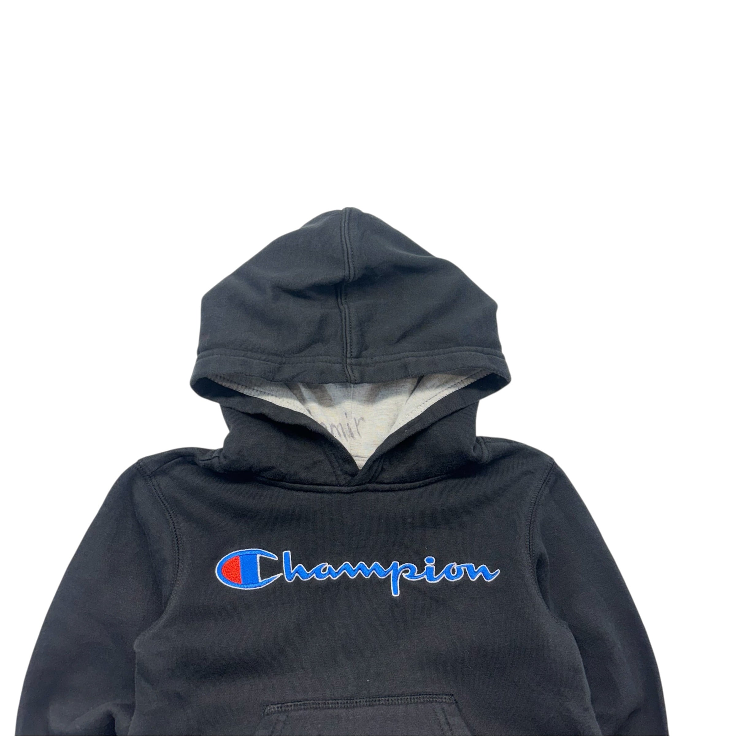 Champion Black Logo Hoodie (4)