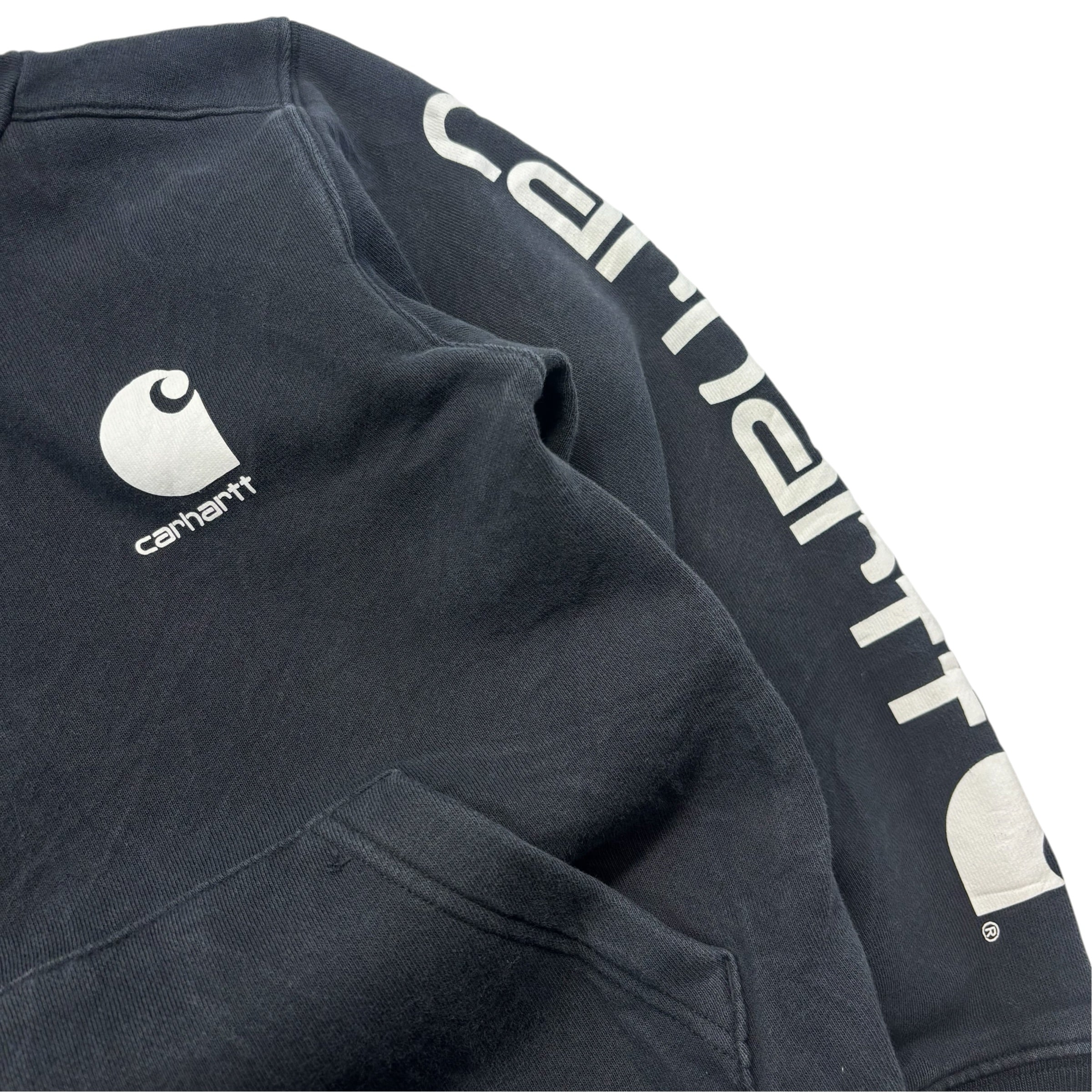 Carhartt BLack Logo Hoodie (8)