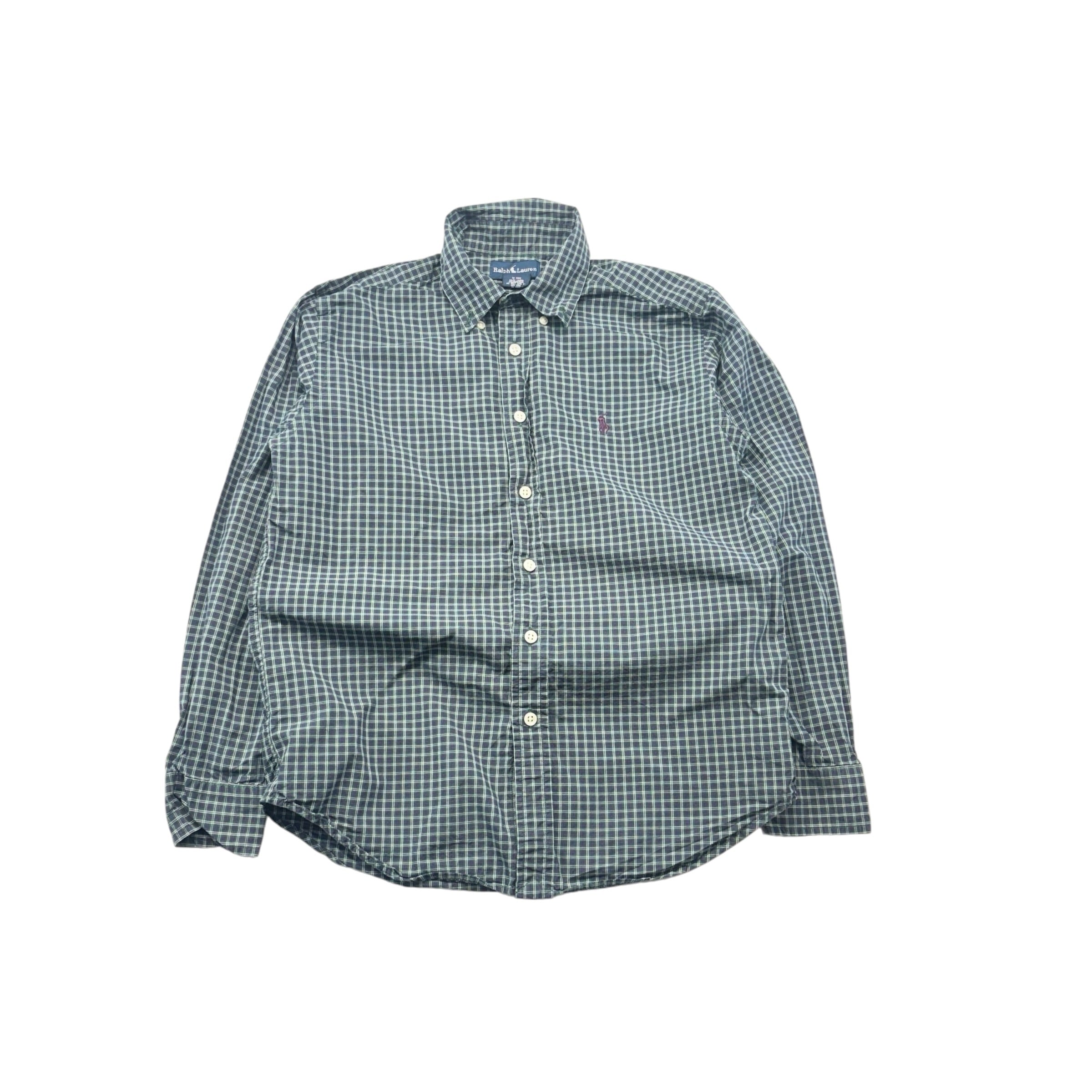 Ralph Lauren Green Checkered Shirt (12-14)