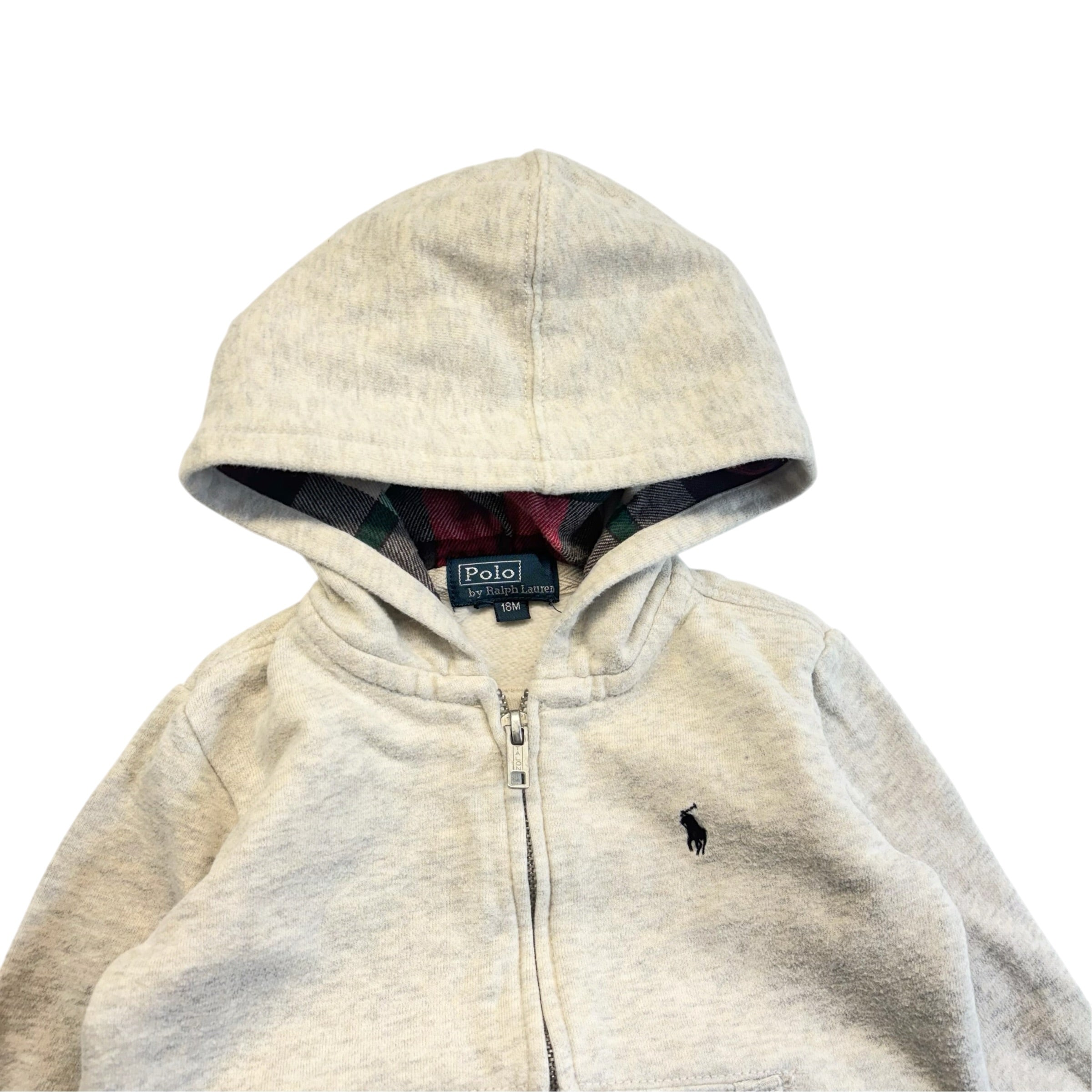 Ralph Lauren Beige Logo Zip Up (12-18m)