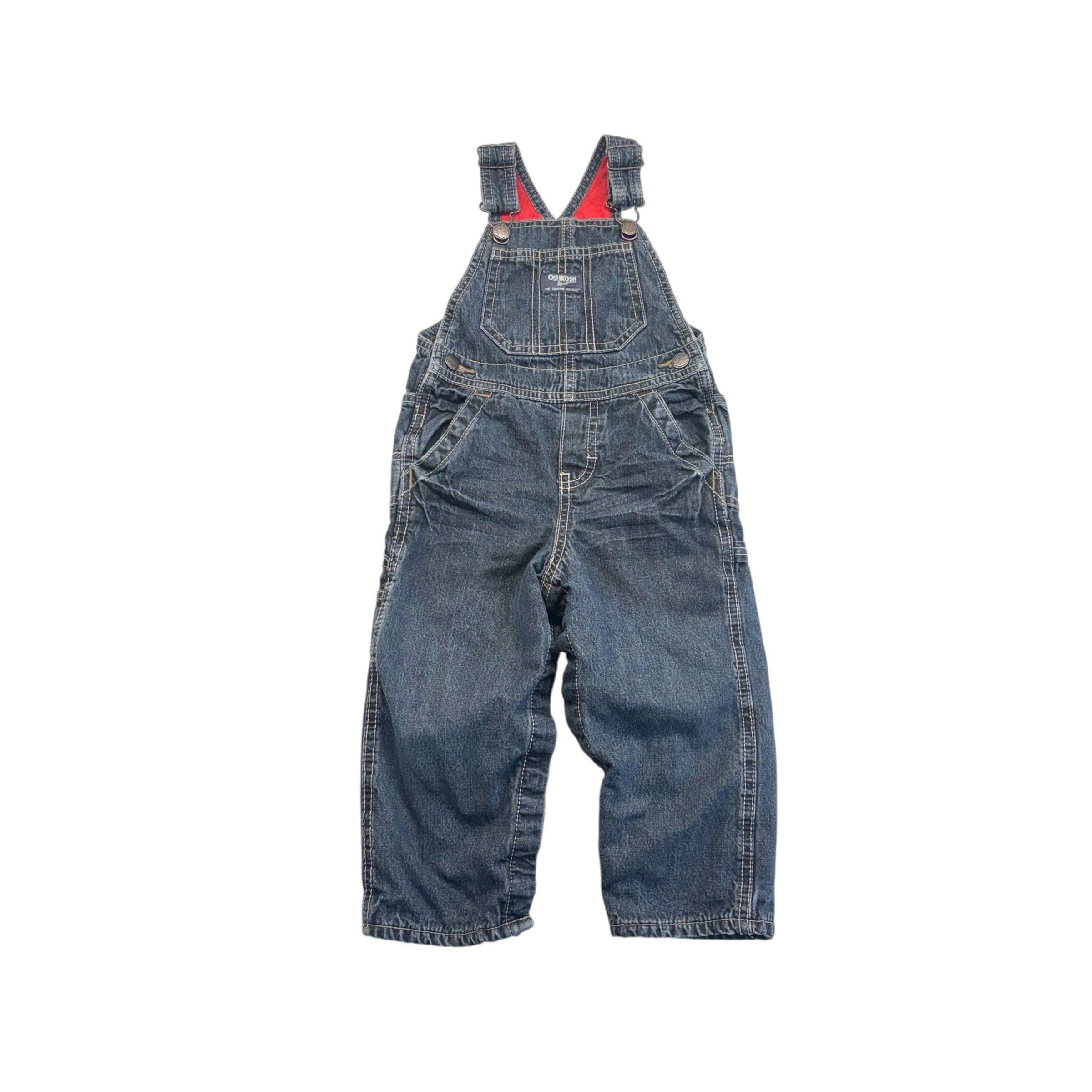 OshKosh Denim Fleece Lined Overalls (24m)