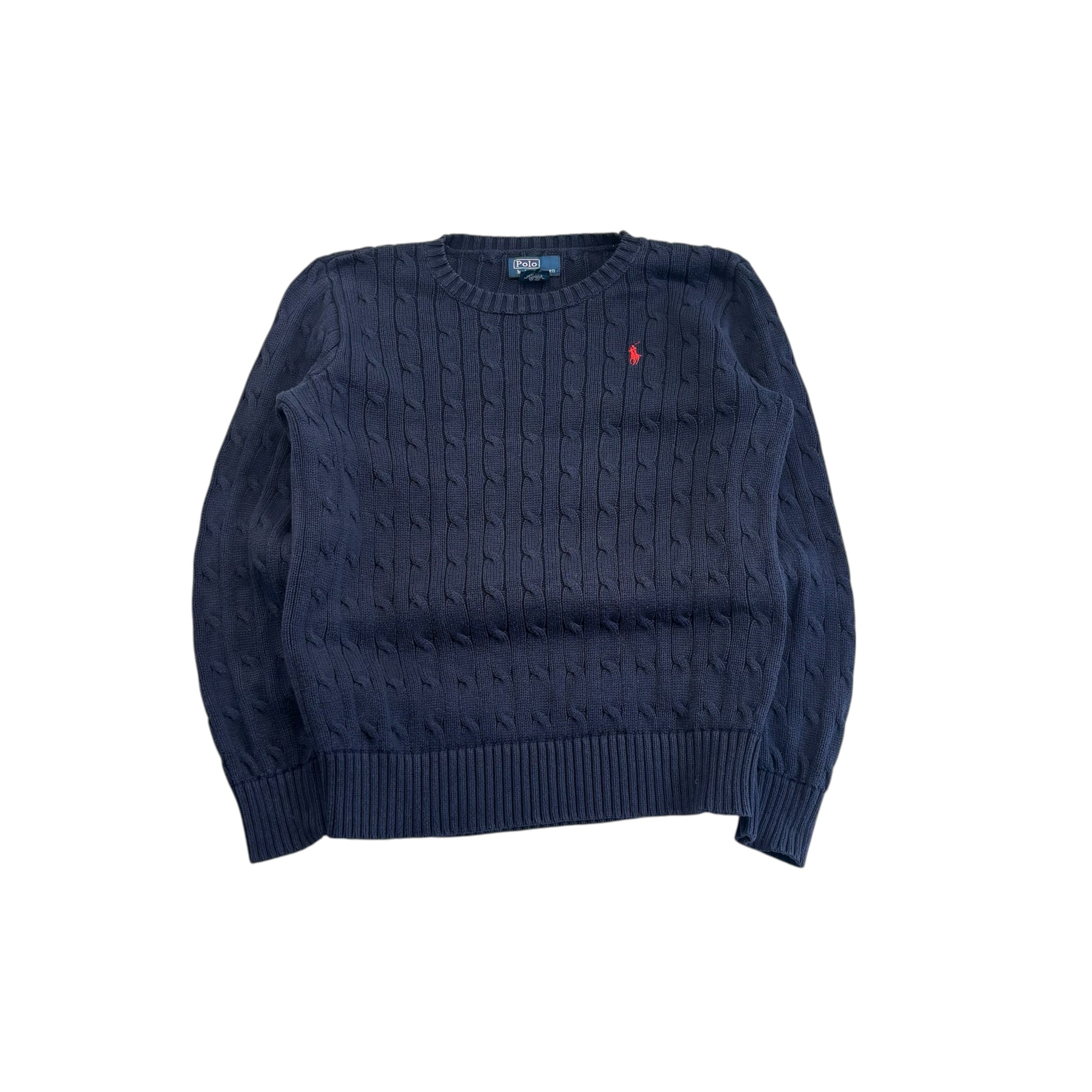 Ralph Lauren Navy Cable Knit (8-10)