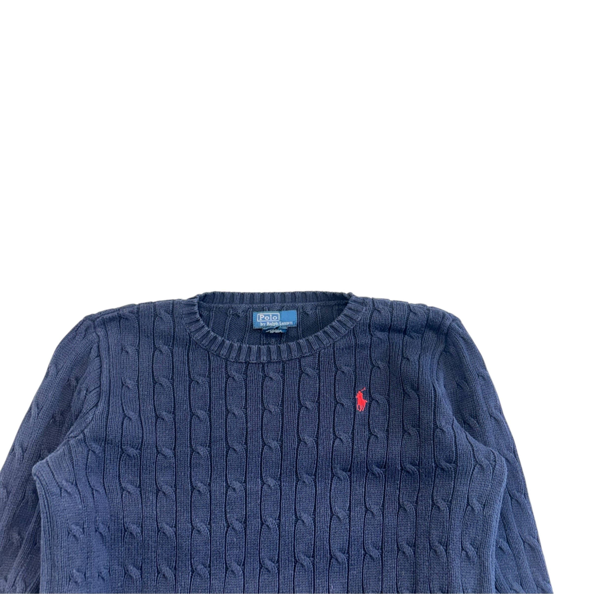 Ralph Lauren Navy Cable Knit (8-10)