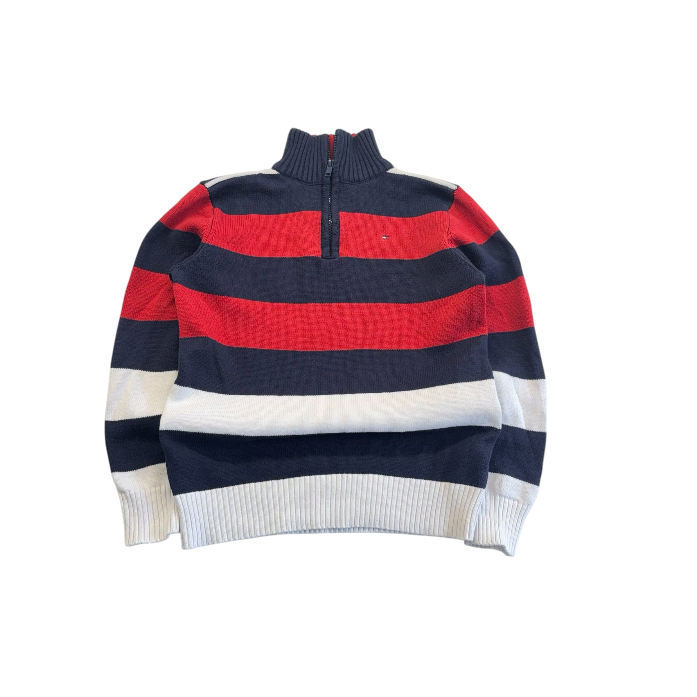 Tommy Hilfiger Stripe Quarter Zip Knit (10-12)