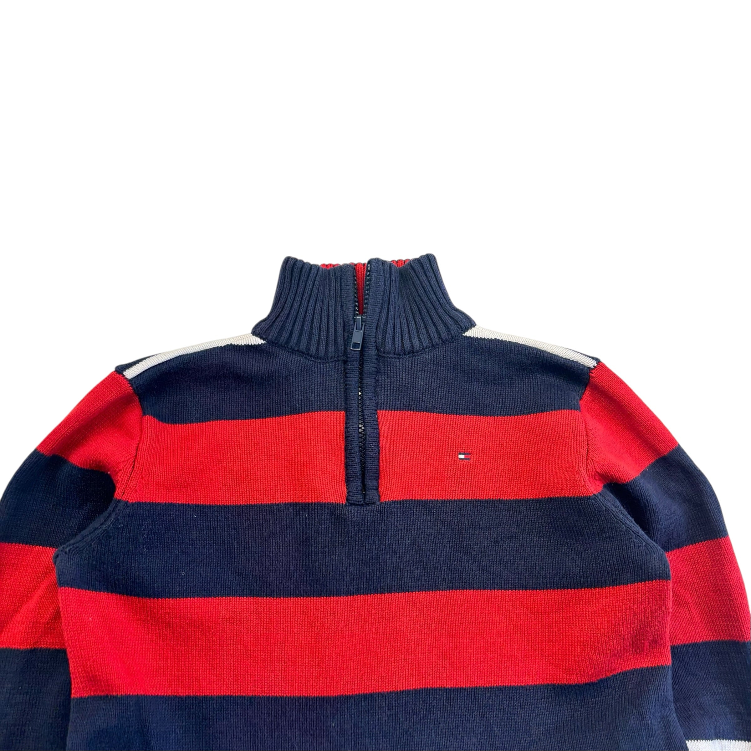 Tommy Hilfiger Stripe Quarter Zip Knit (10-12)