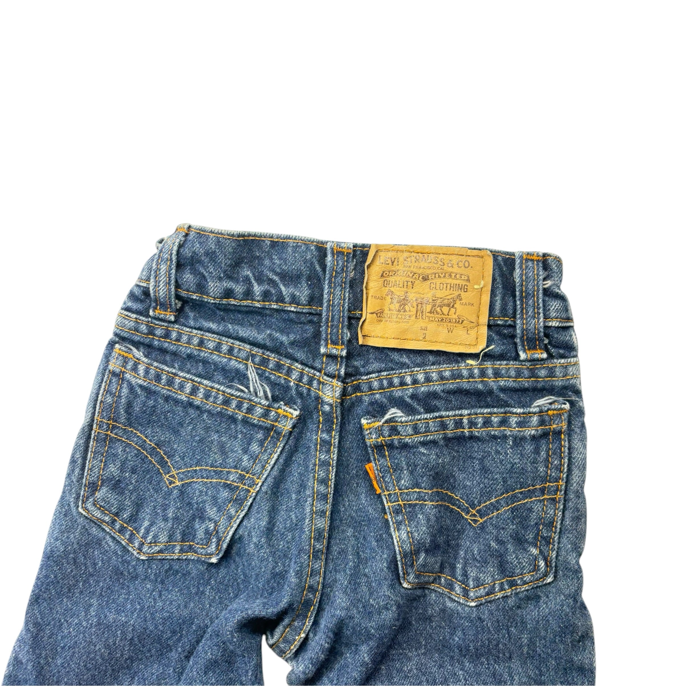 Vintage Levis Denim Orange Tab Jeans (4-5)
