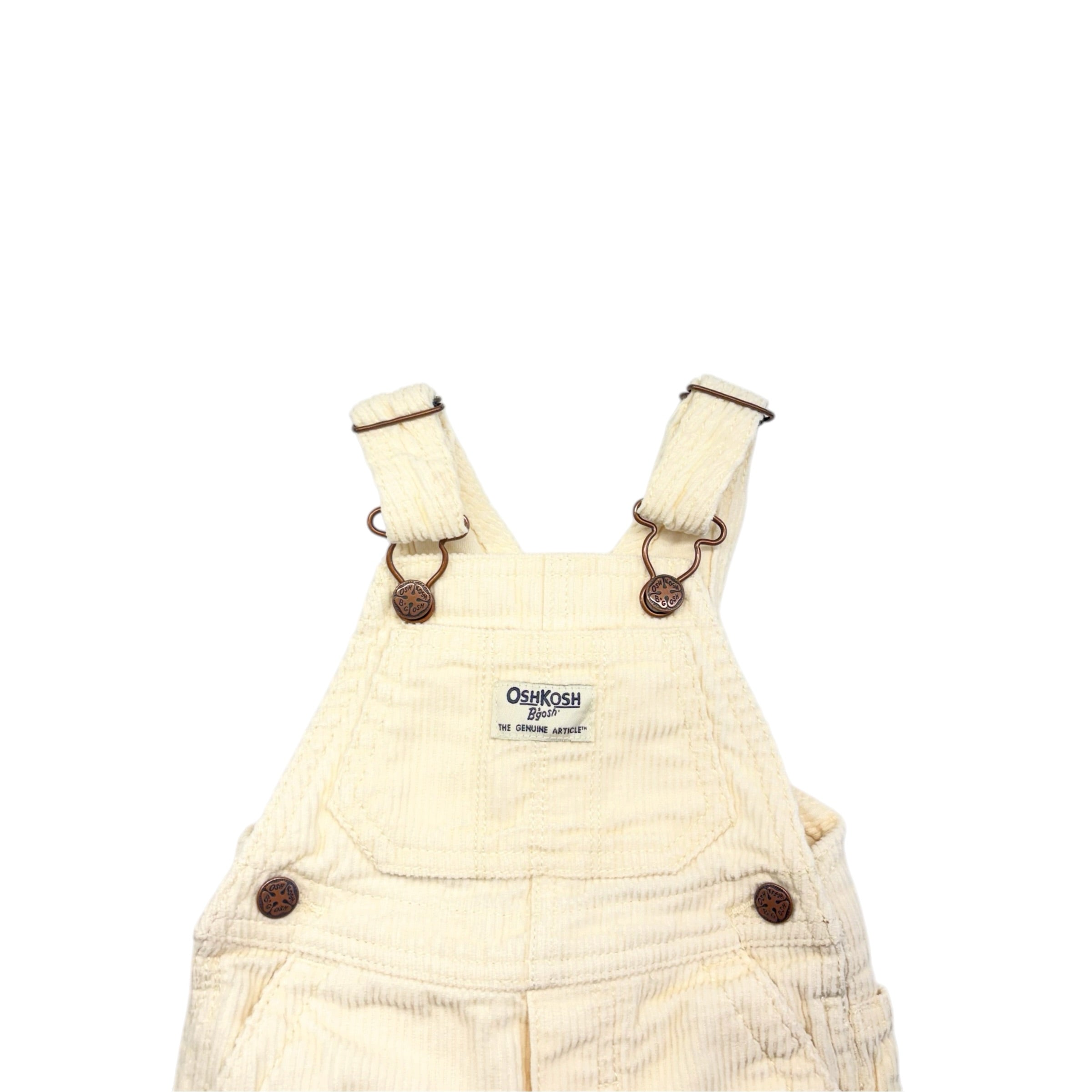OshKosh Cream Cord Overalls (6m)