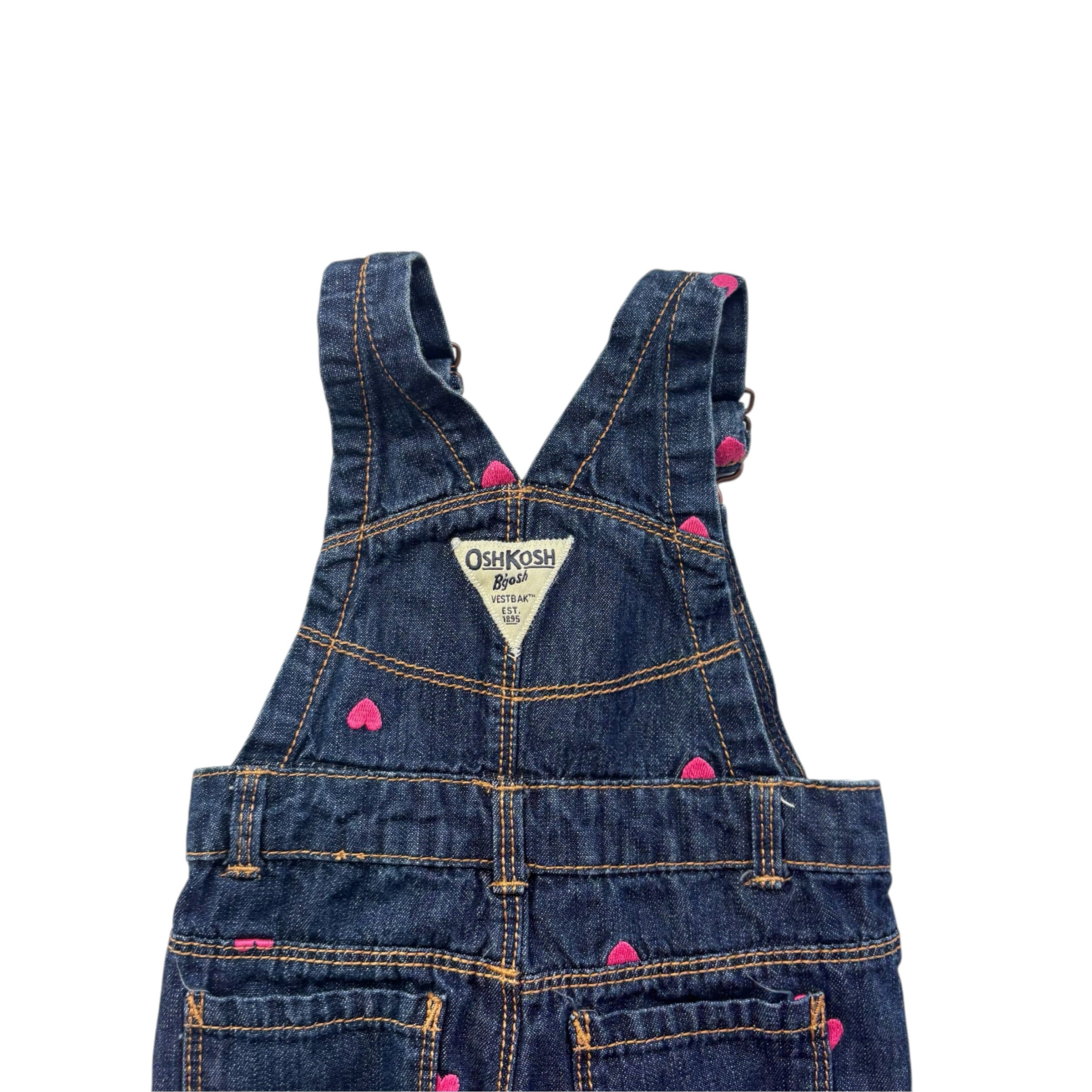 OshKosh Denim Heart Overalls (3m)
