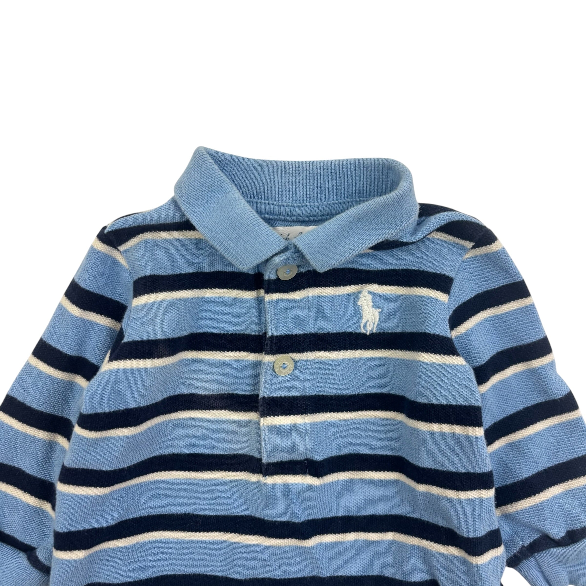 Ralph Lauren Stripe Long-Sleeve Polo (3m)