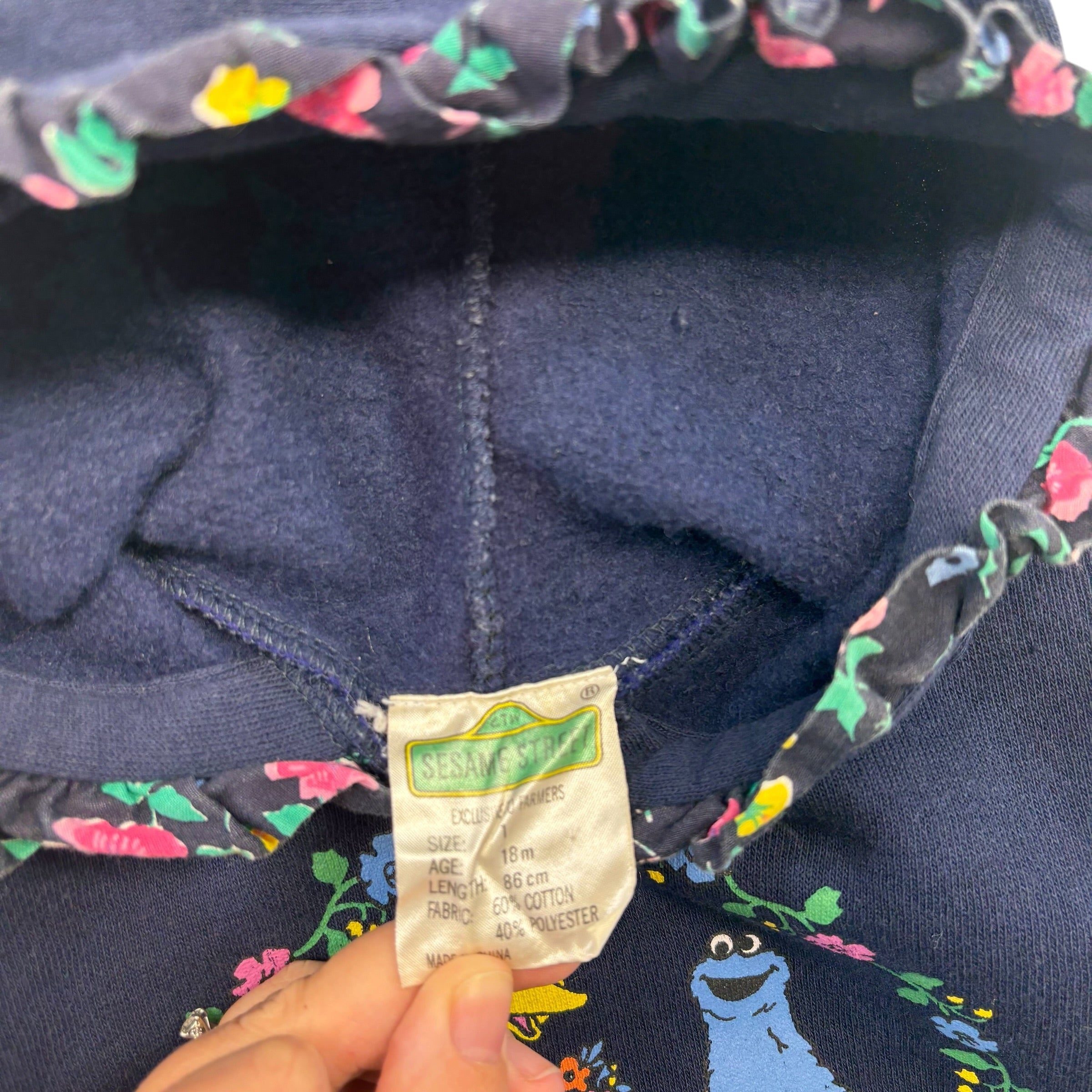 Vintage Sesame Street Floral Hoodie (12-18m)