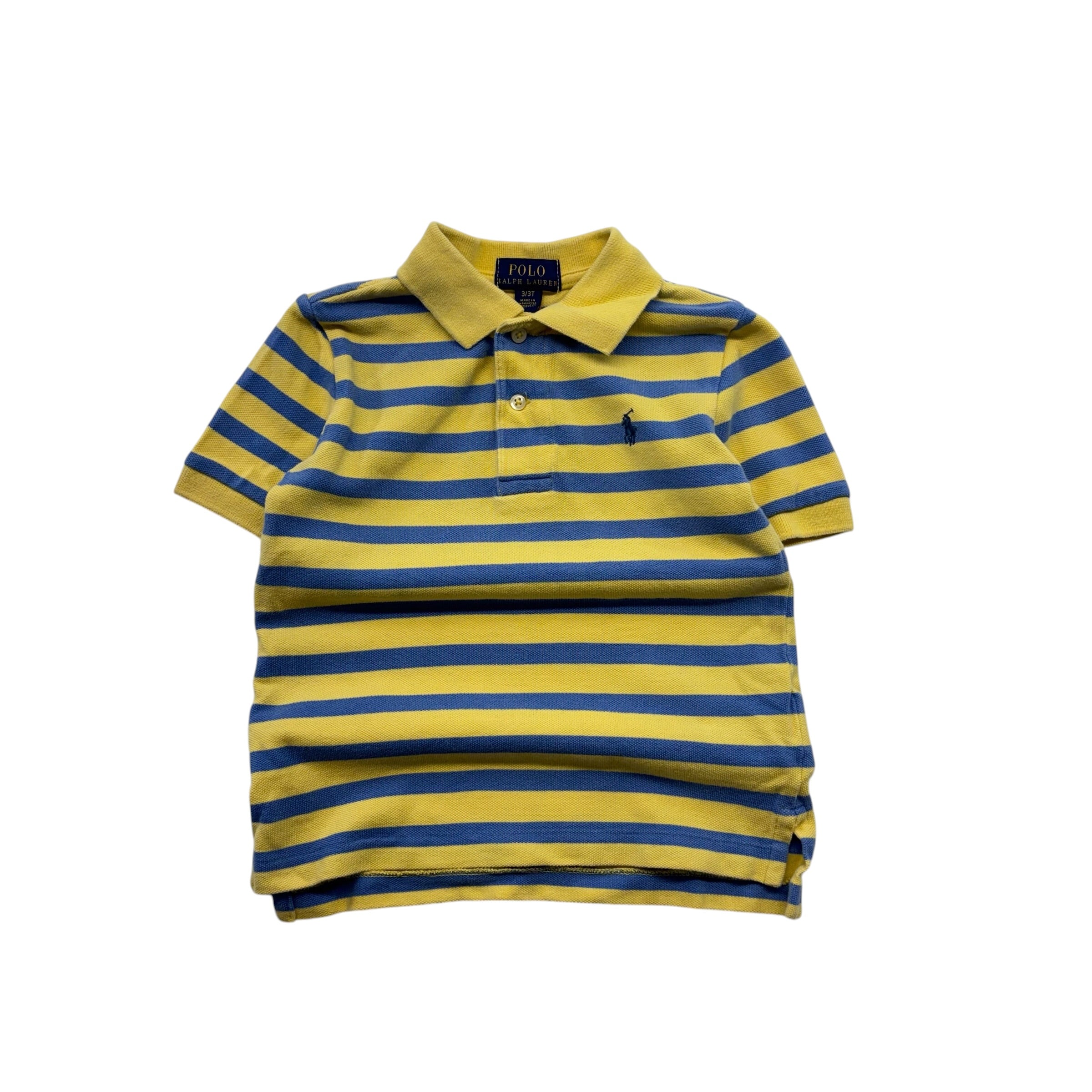 Ralph Lauren Blue & Yellow Stripe Shirt (3T)