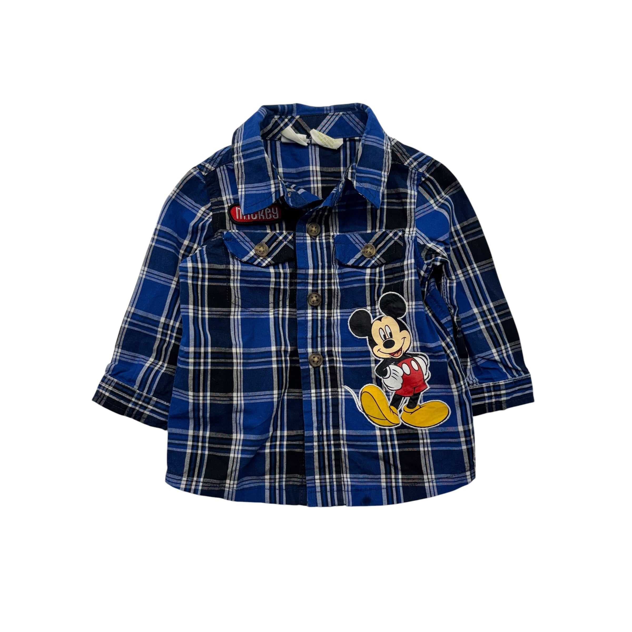 Mickey Mouse Checkered Shirt (3m)