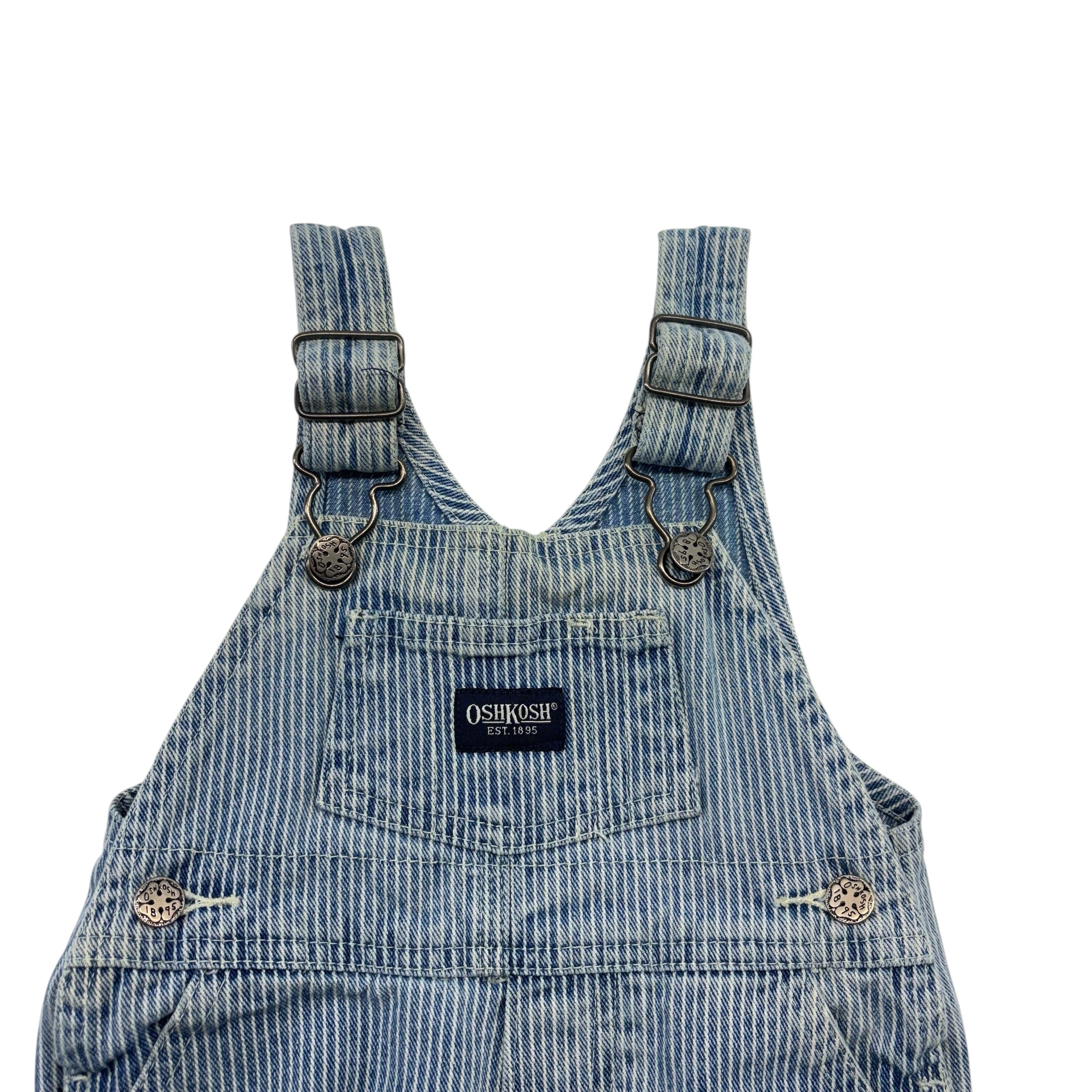 Oshkosh Denim Pinstripe Overalls (3-6m)