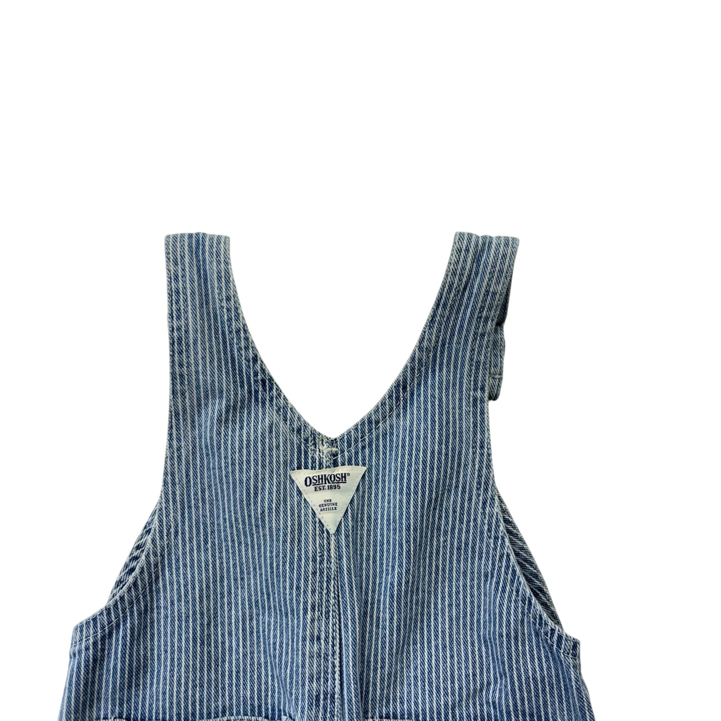 Oshkosh Denim Pinstripe Overalls (3-6m)