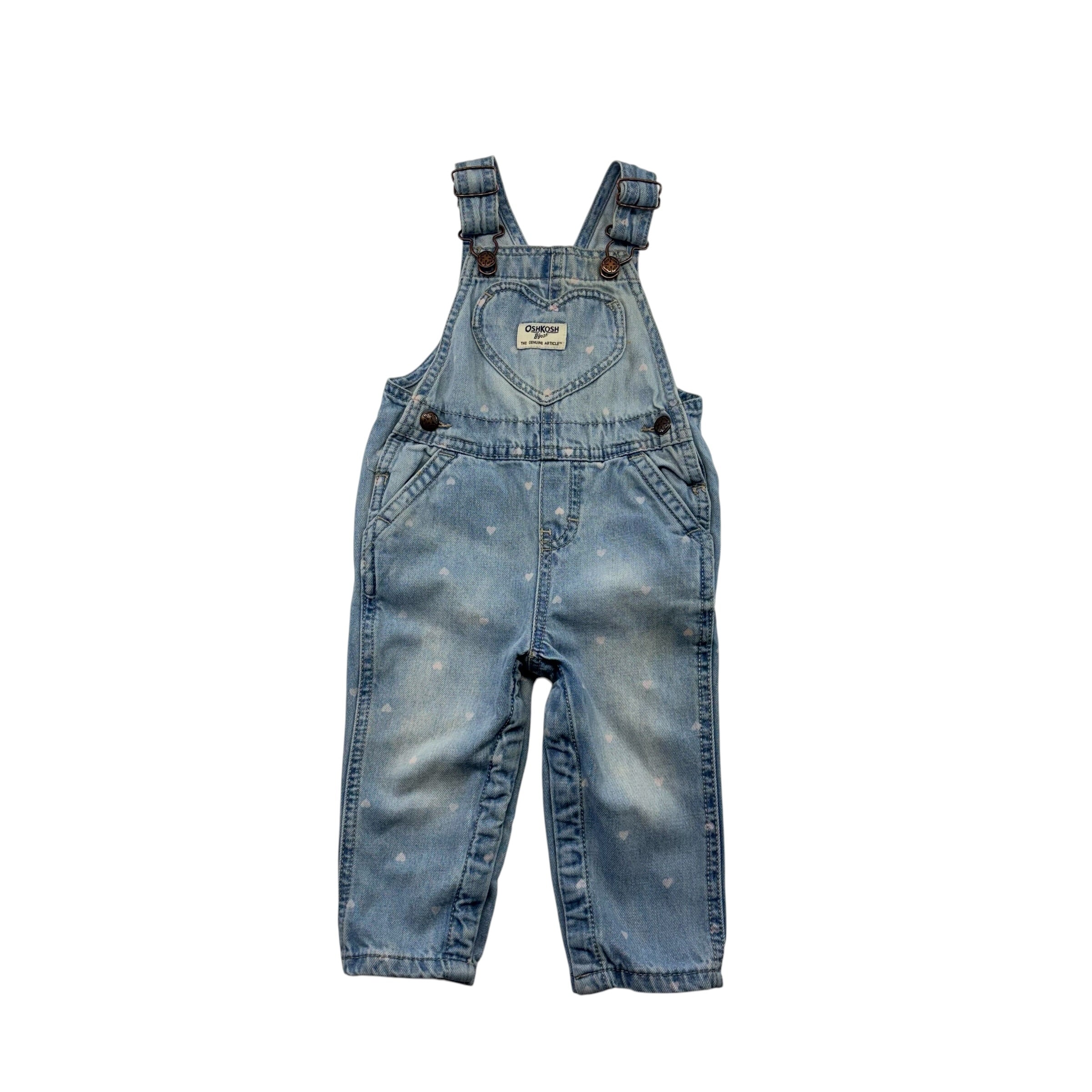 Oshkosh Denim Heart Overalls (12m)