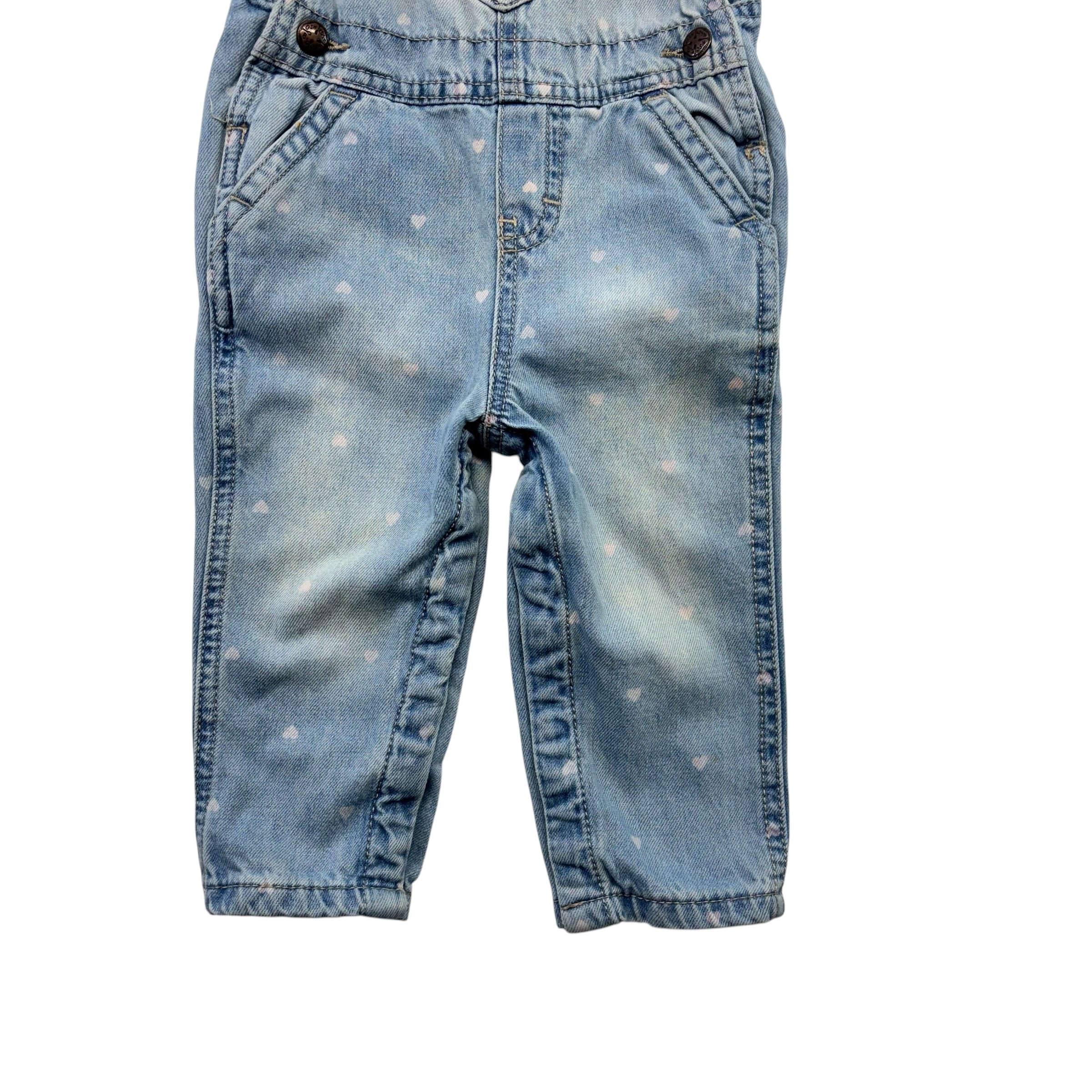 Oshkosh Denim Heart Overalls (12m)